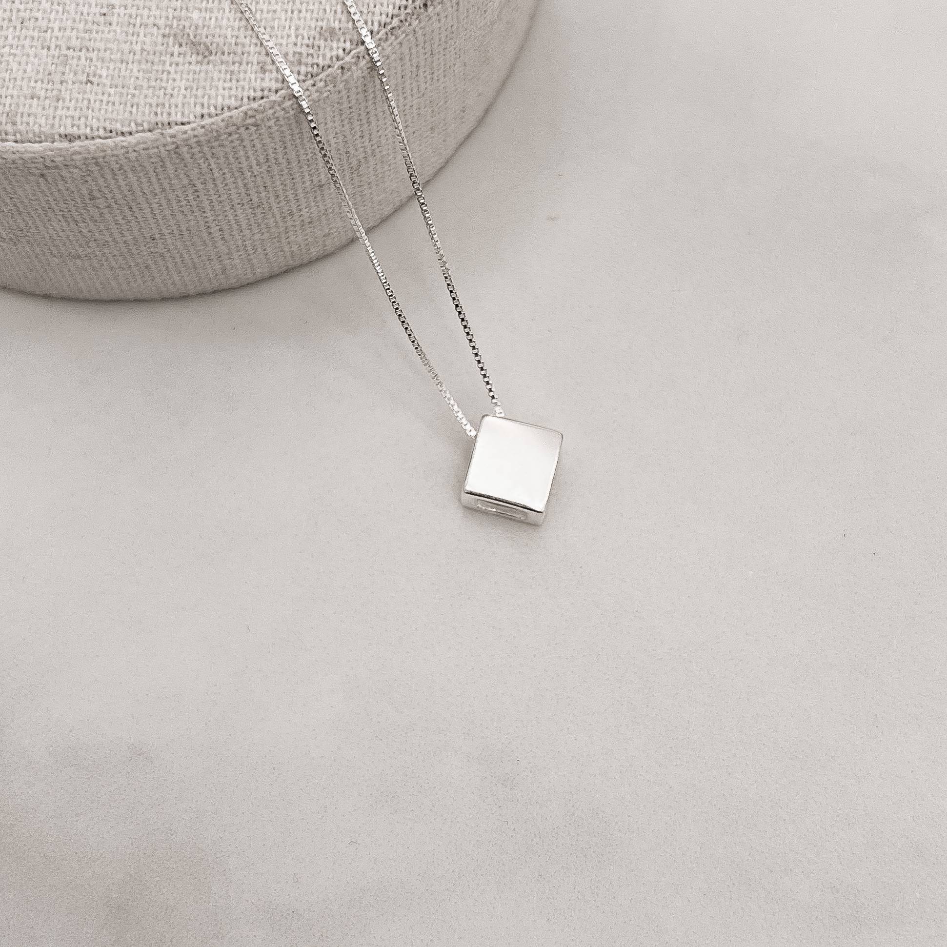 Colar losango passante 8mm 45cm