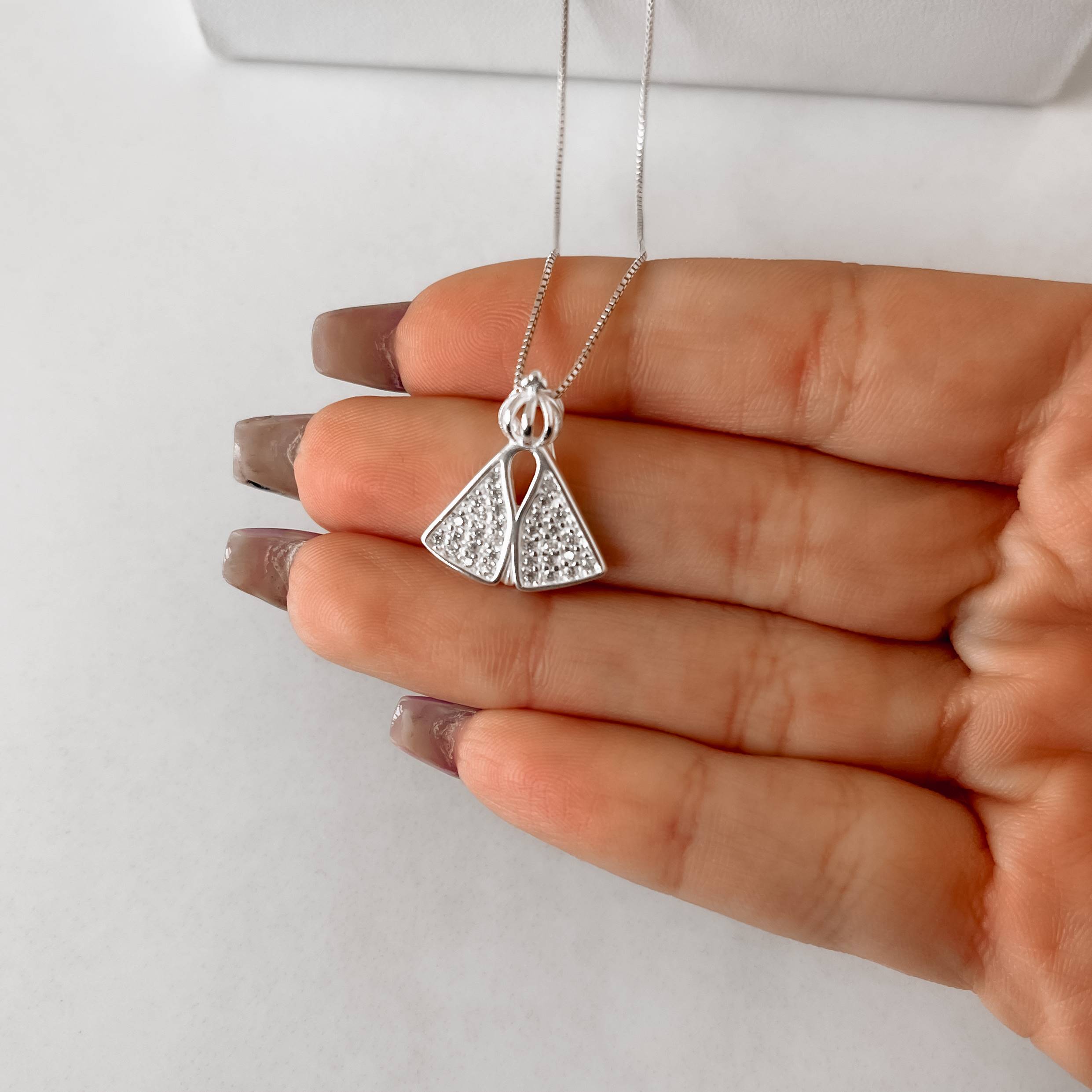 Imagem Secundária Colar Nsa. Sra. Aparecida cravejada 19mm 45cm