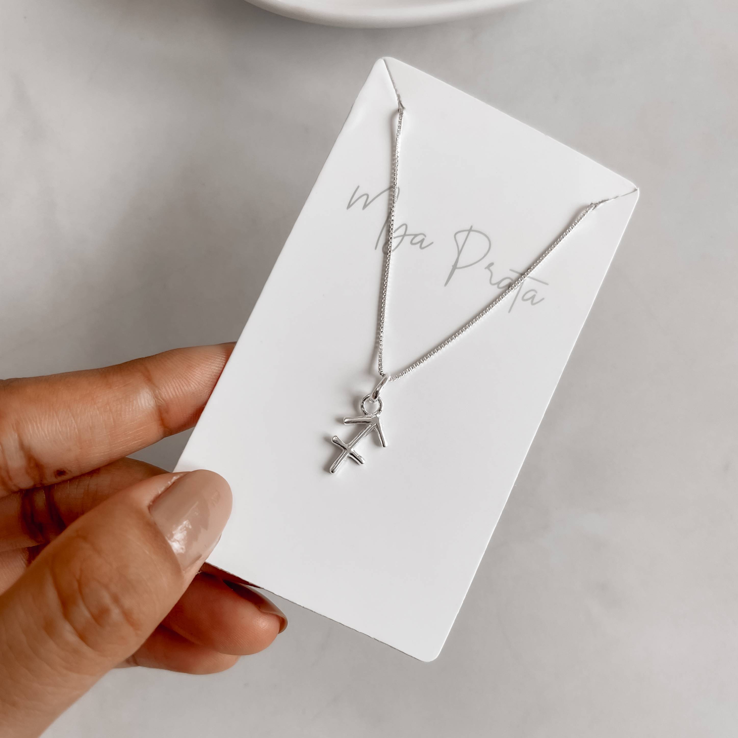 Imagem Colar pingente signo Sagitário 12mm 45cm