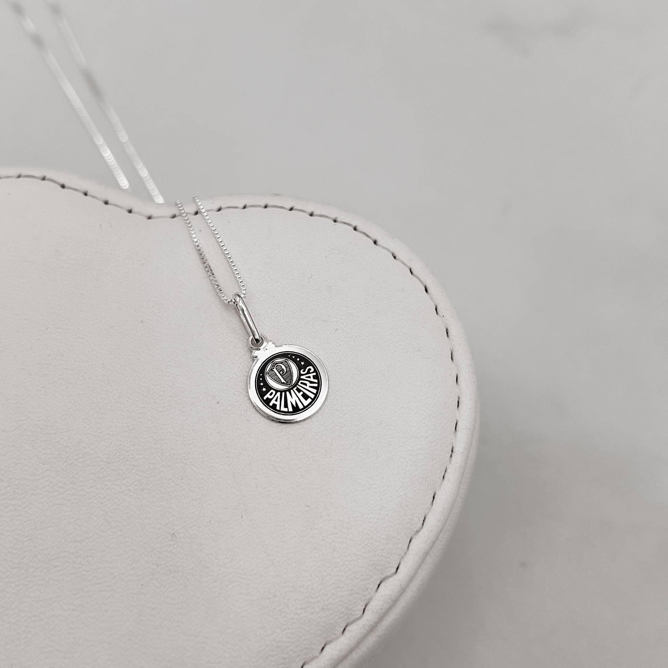 Imagem Colar pingente medalha time Palmeiras 12mm 40cm