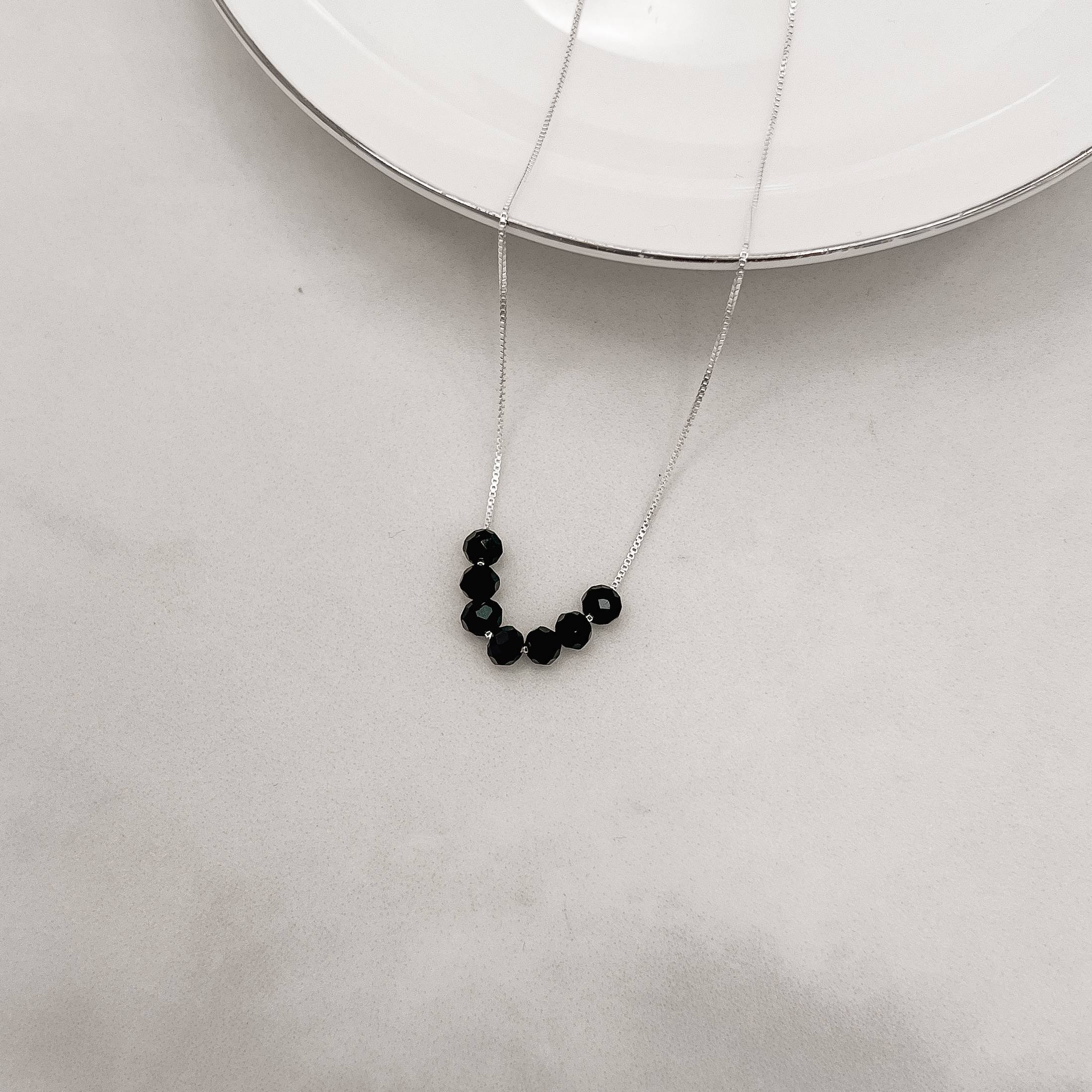 Imagem Colar cristal preto 4mm 45cm