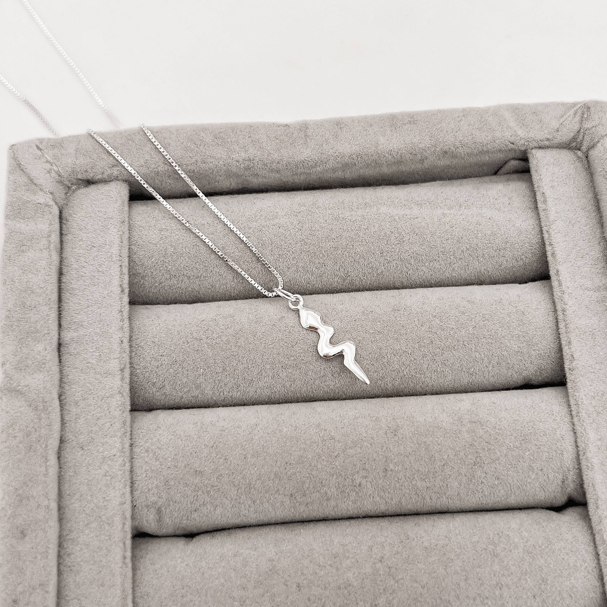 Imagem Secundária Colar pingente cobra 20mm 40cm