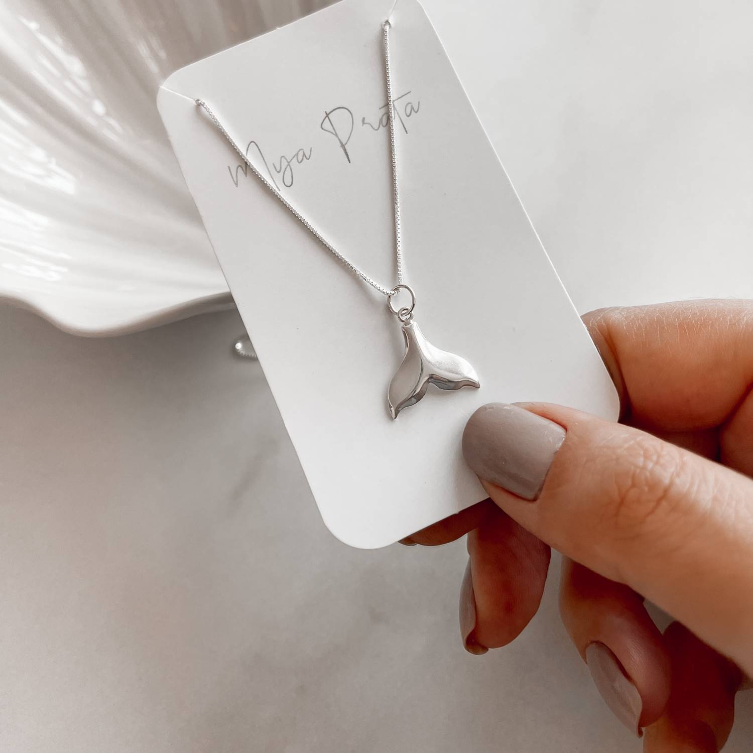 Imagem Secundária Colar pingente sereia 15mm 45cm