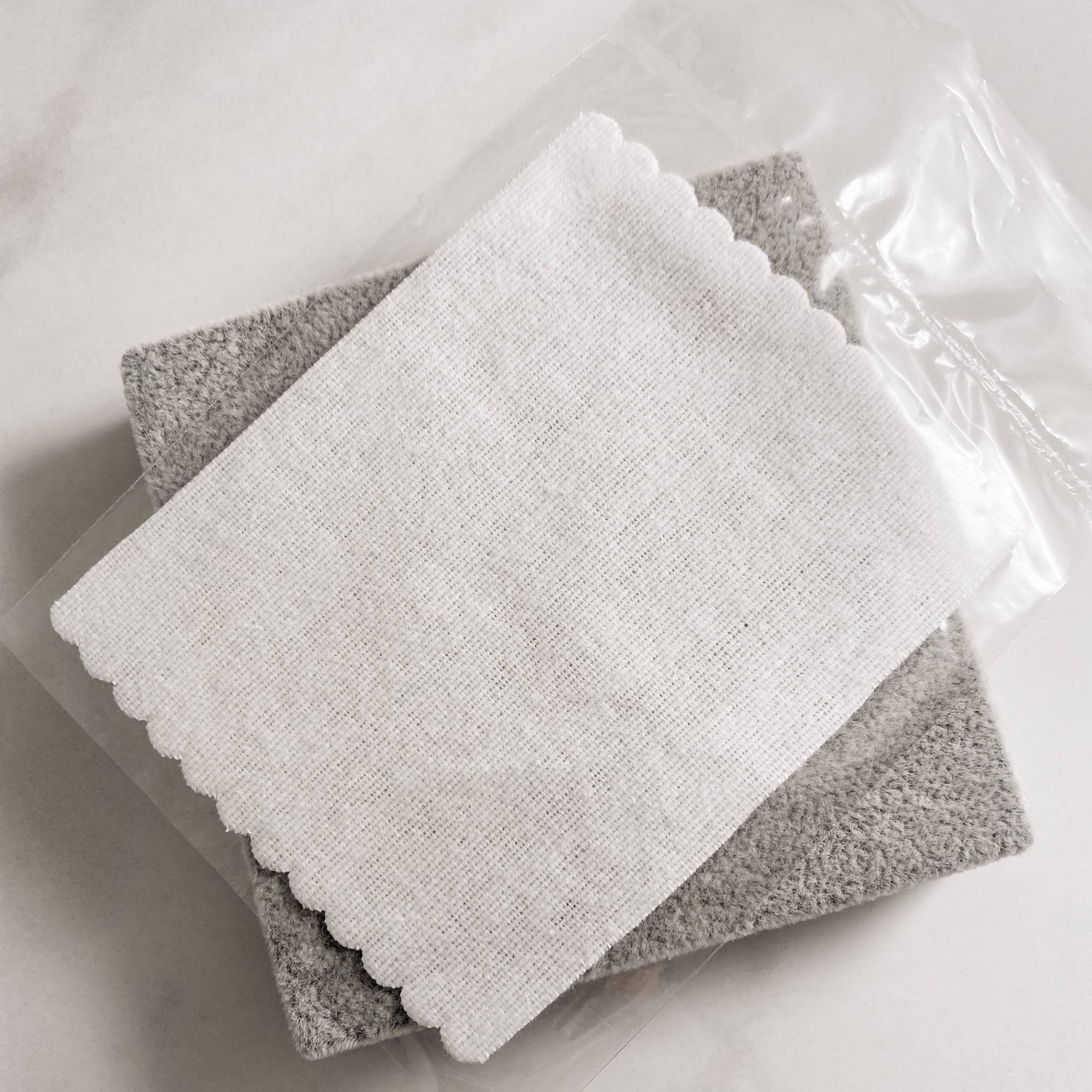 Flanela limpa pratas branca 10x8cm