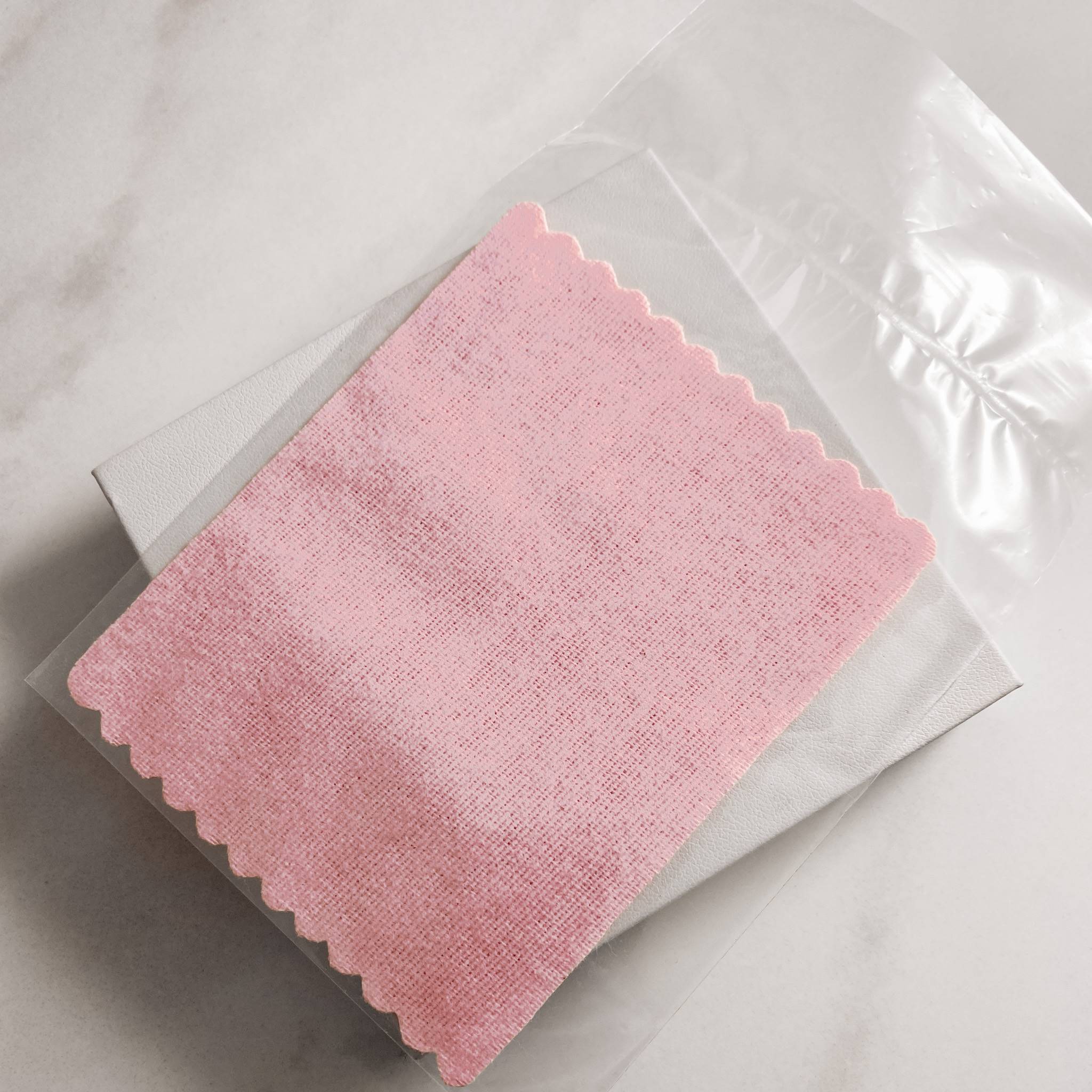 Flanela limpa pratas rosa 10x8cm