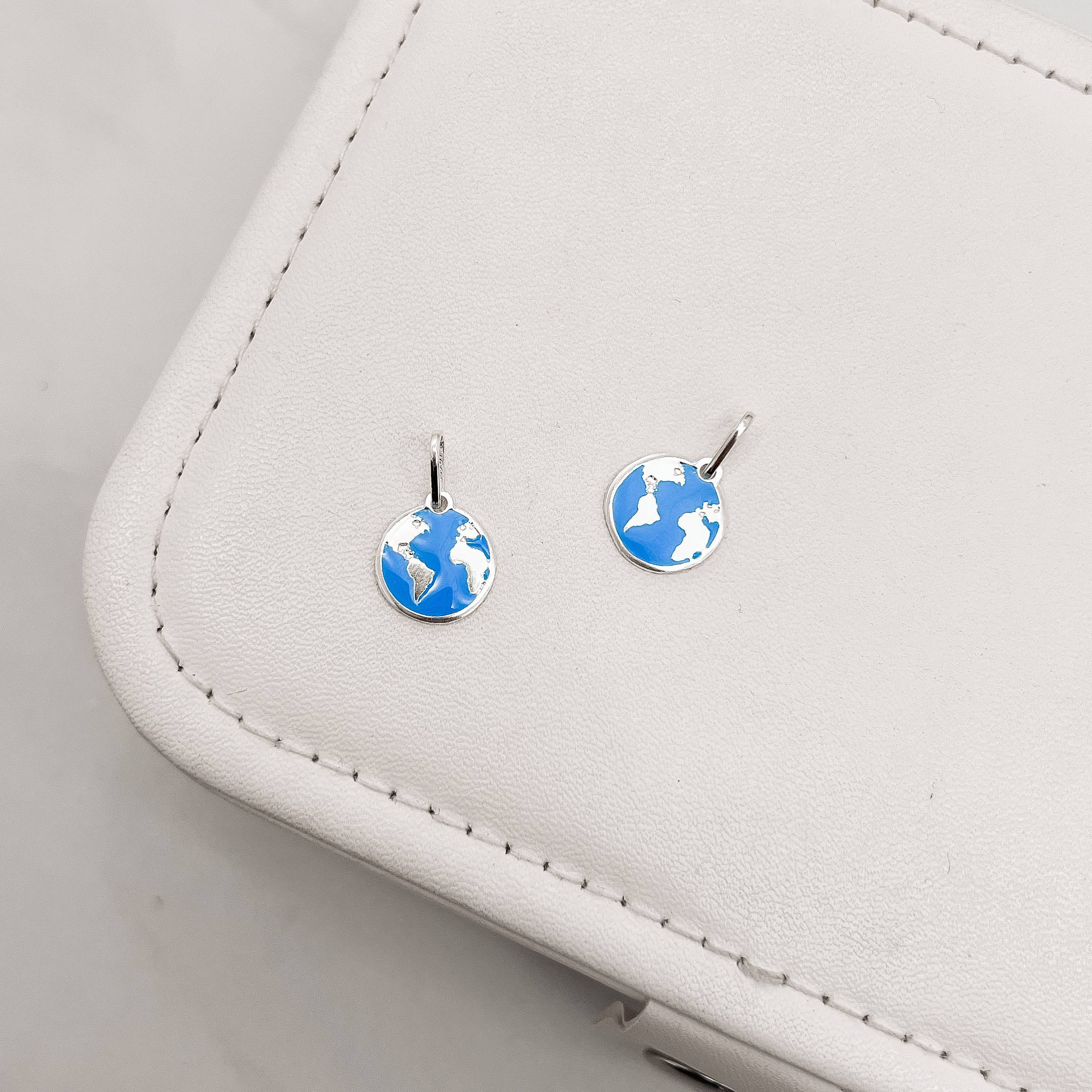 Pingente planeta Terra 12mm