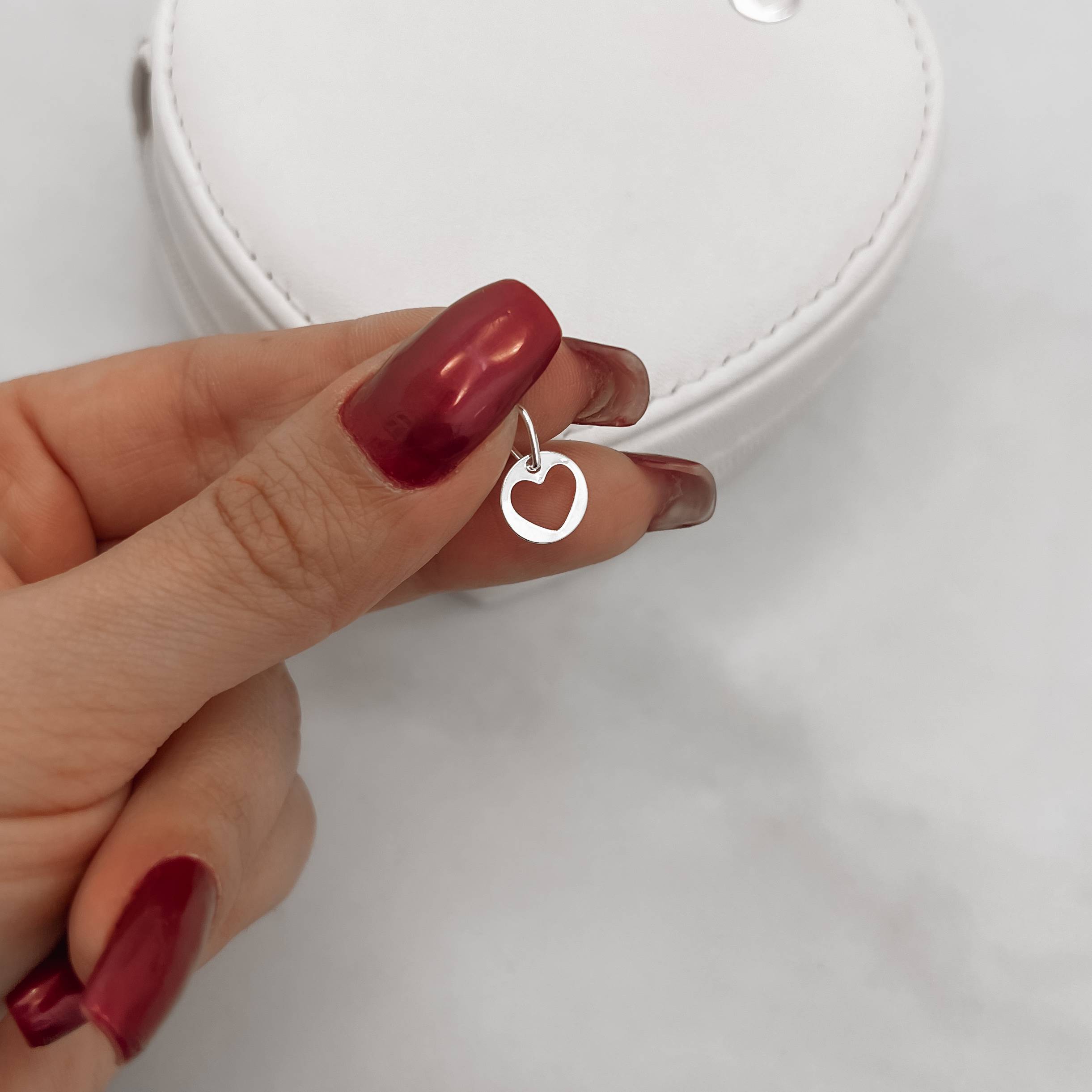 Imagem Secundária Pingente medalha coração vazado 9mm