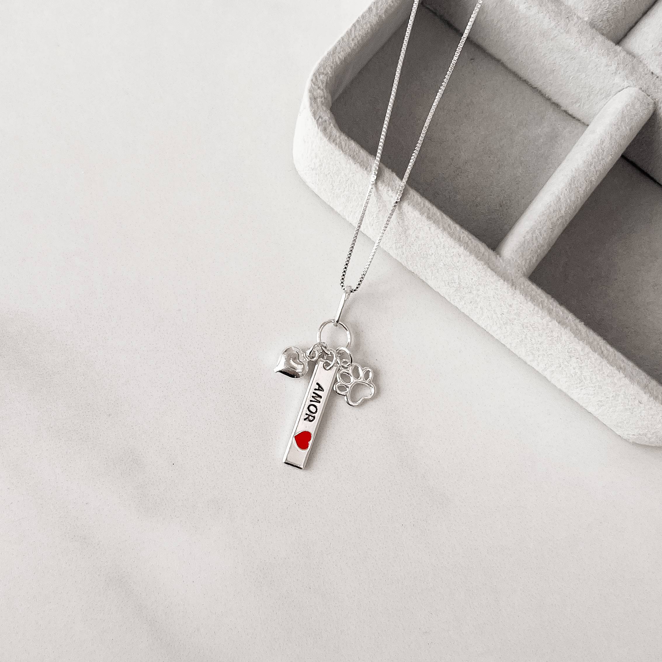 Imagem Colar pingente patuá amor 45cm