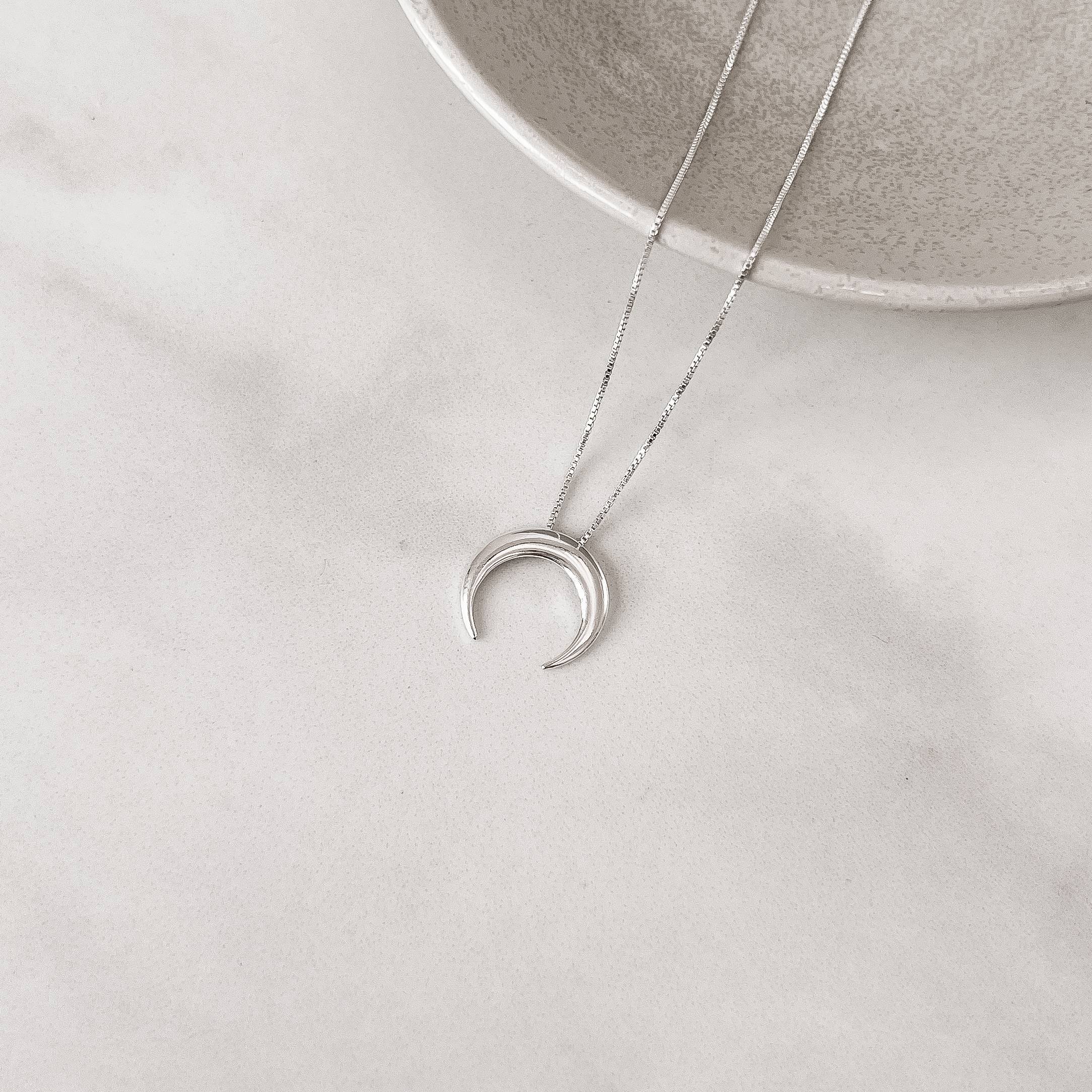 Imagem Secundária Colar lua invertida 16mm 45cm