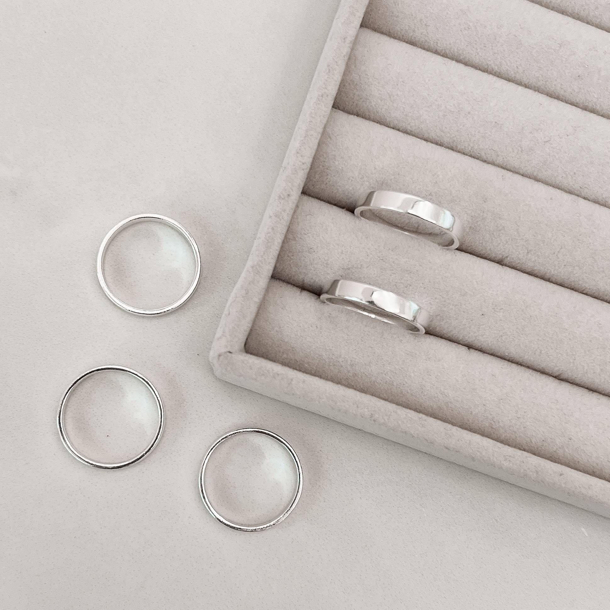 Imagem Anel aliança fio quadrado achatado