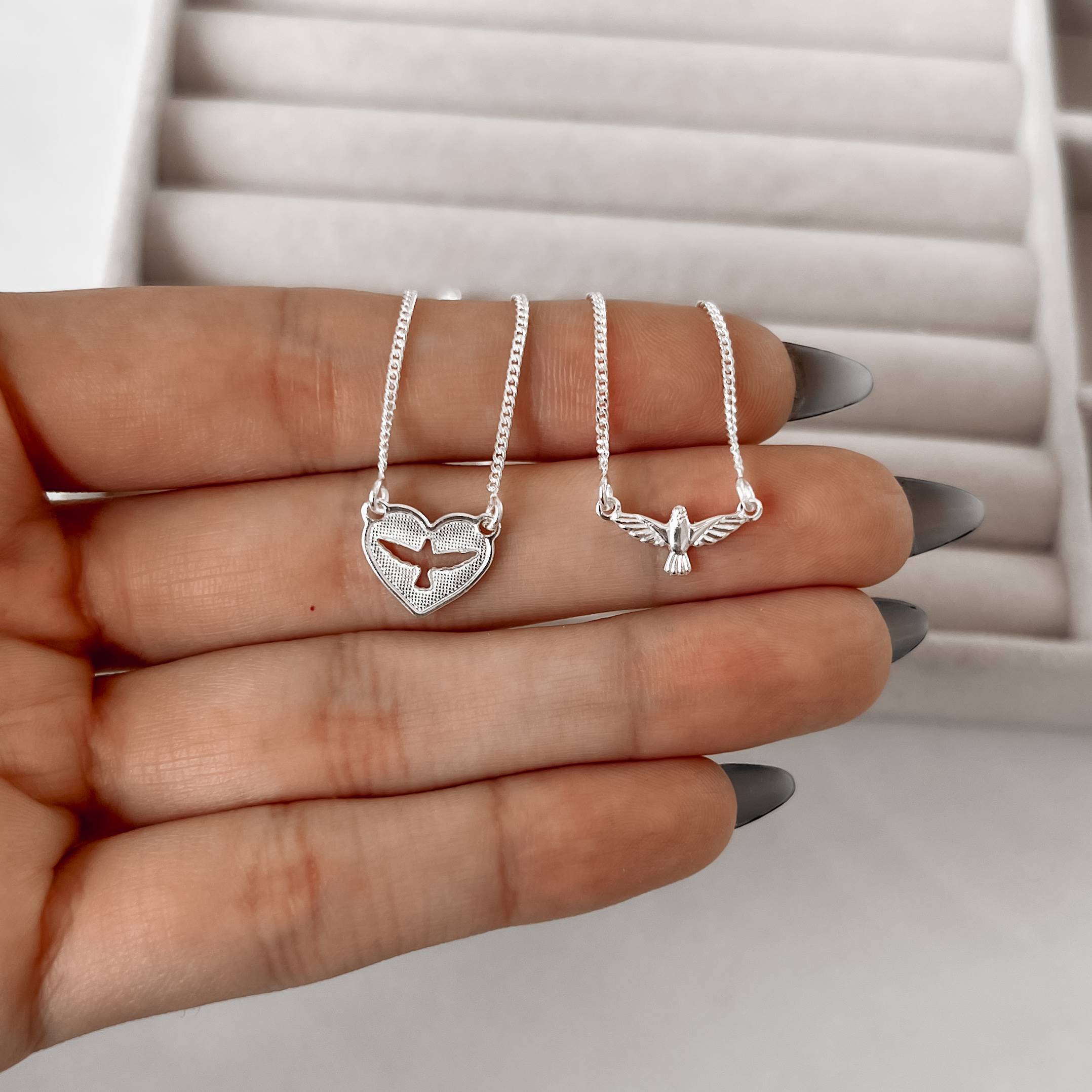 Escapulário Espirito Santo coração grumet 60cm