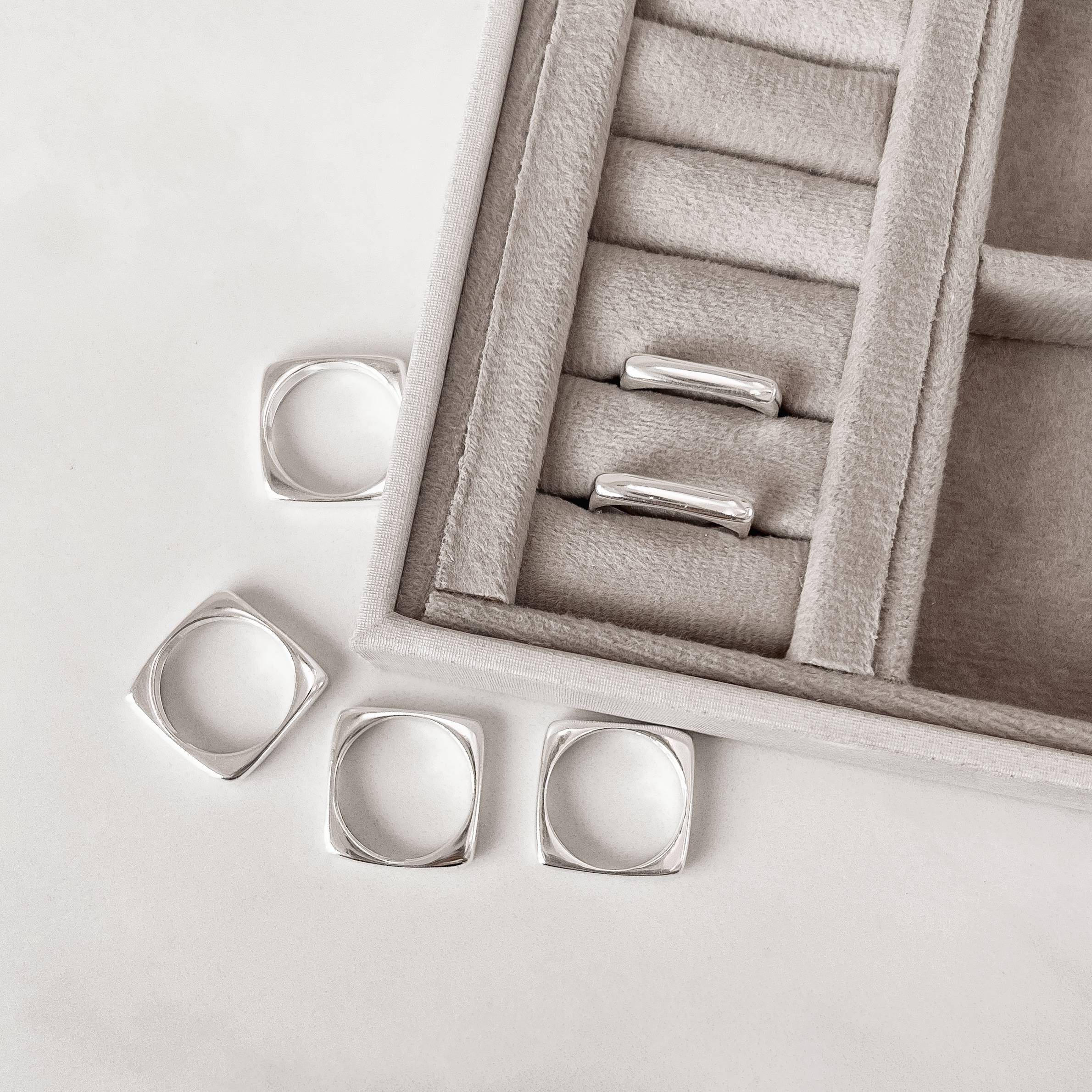 Imagem Secundária Anel quadrado liso