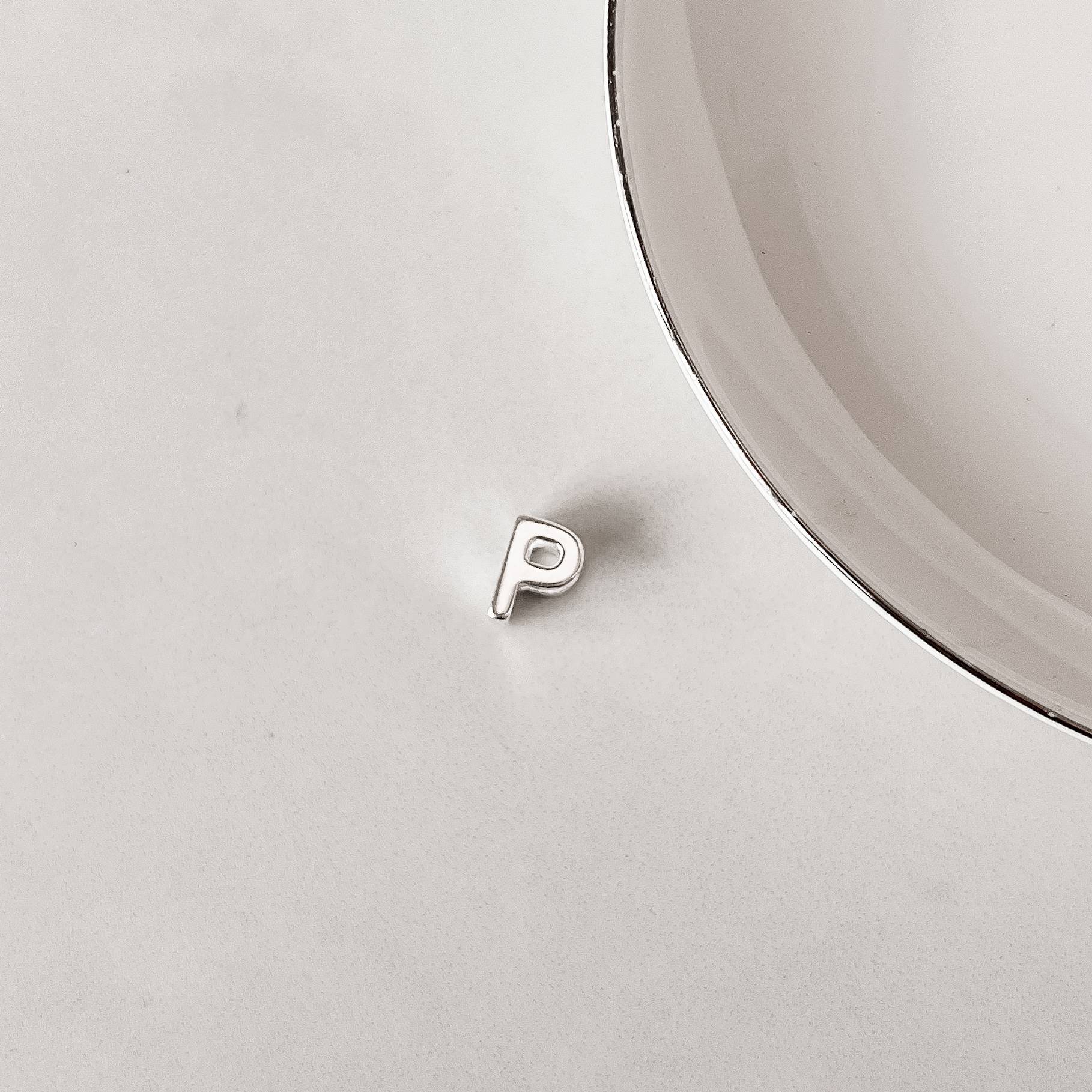 Berloque separador letra P 10mm