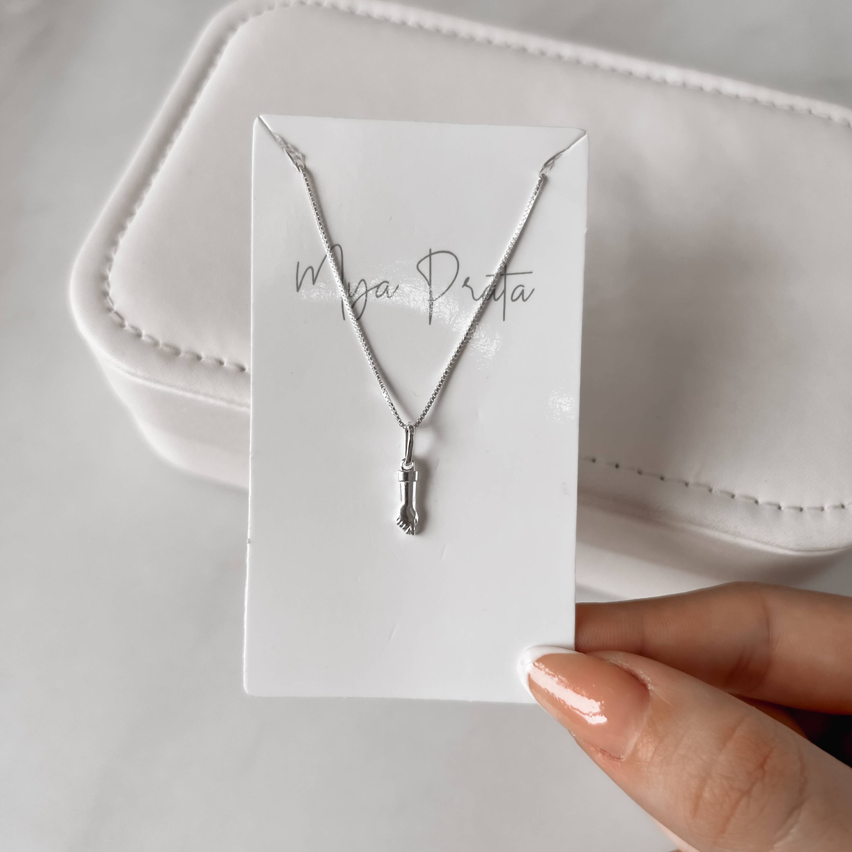 Imagem Colar pingente figa 10mm 40cm