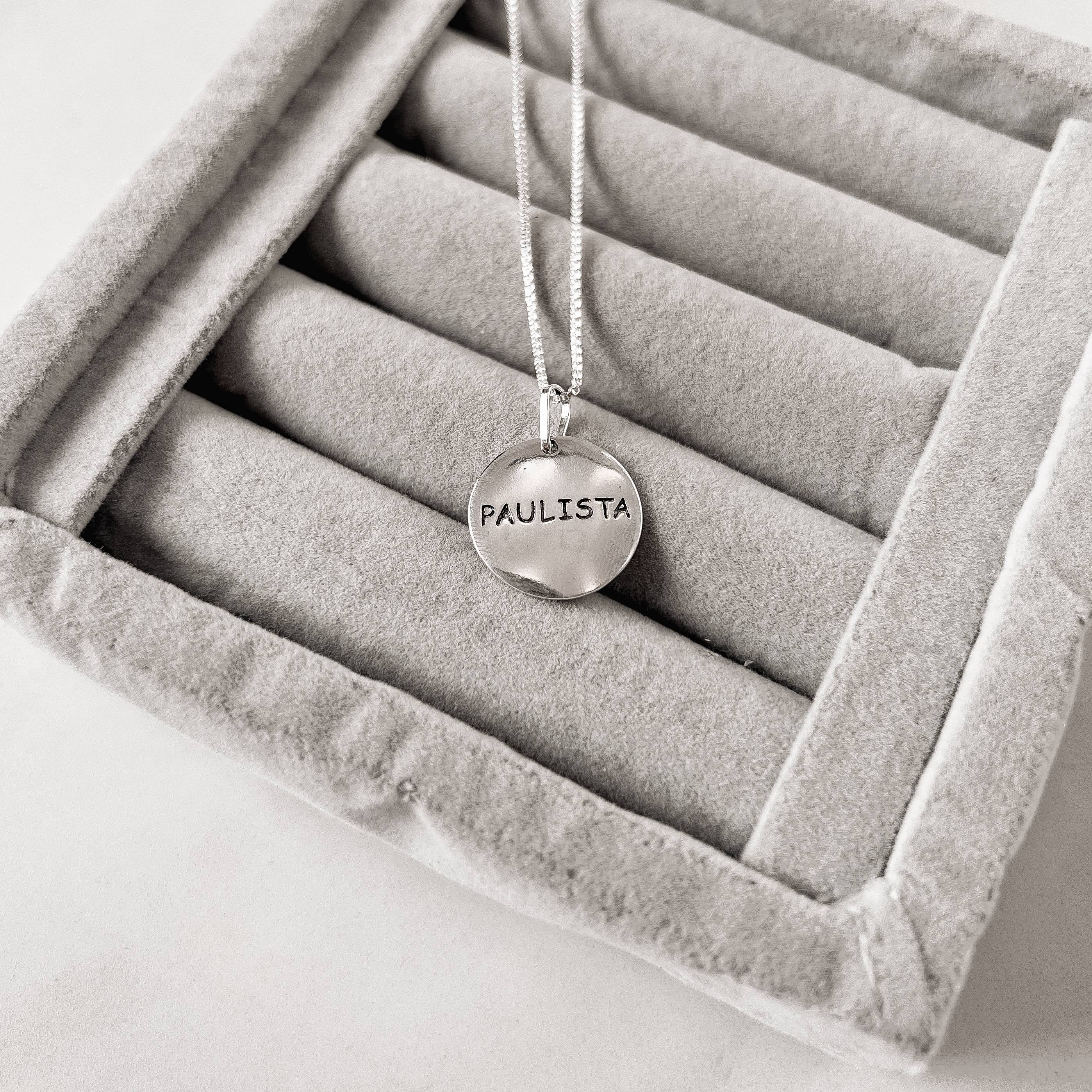 Imagem Colar pingente medalha paulista 40+5cm