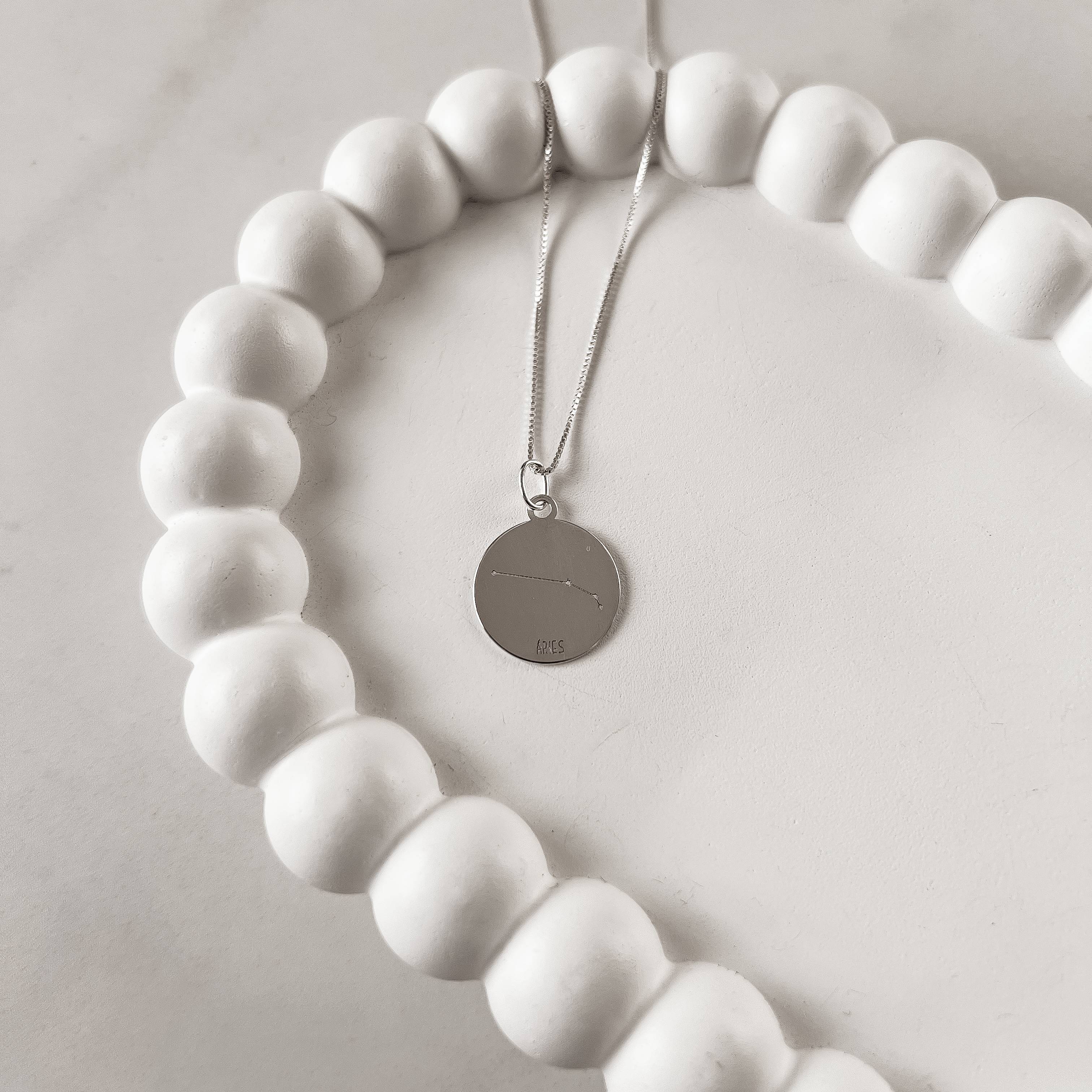 Imagem Colar pingente constelação signo aries 45cm