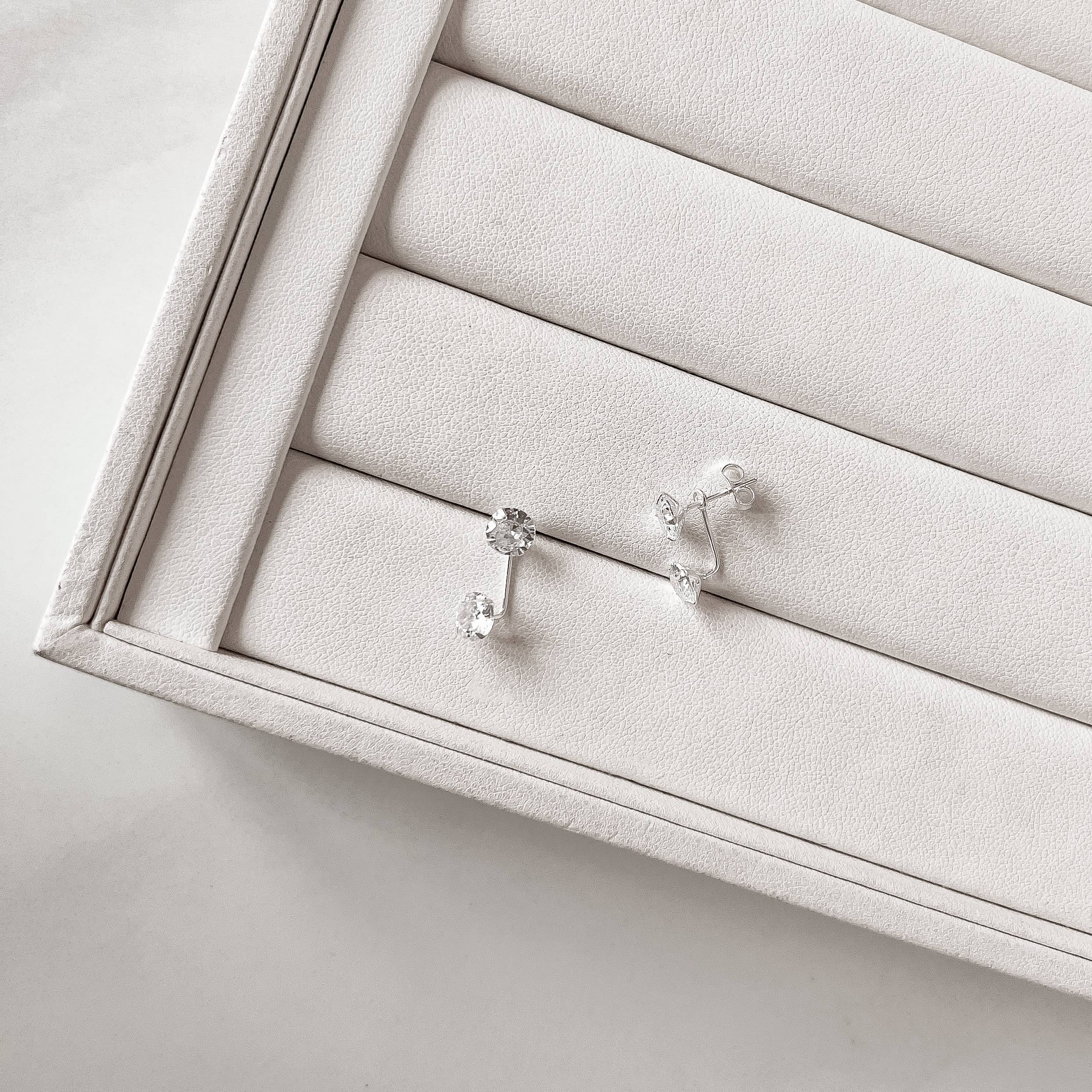 Imagem Secundária Brinco duas zircônias cristal 6mm