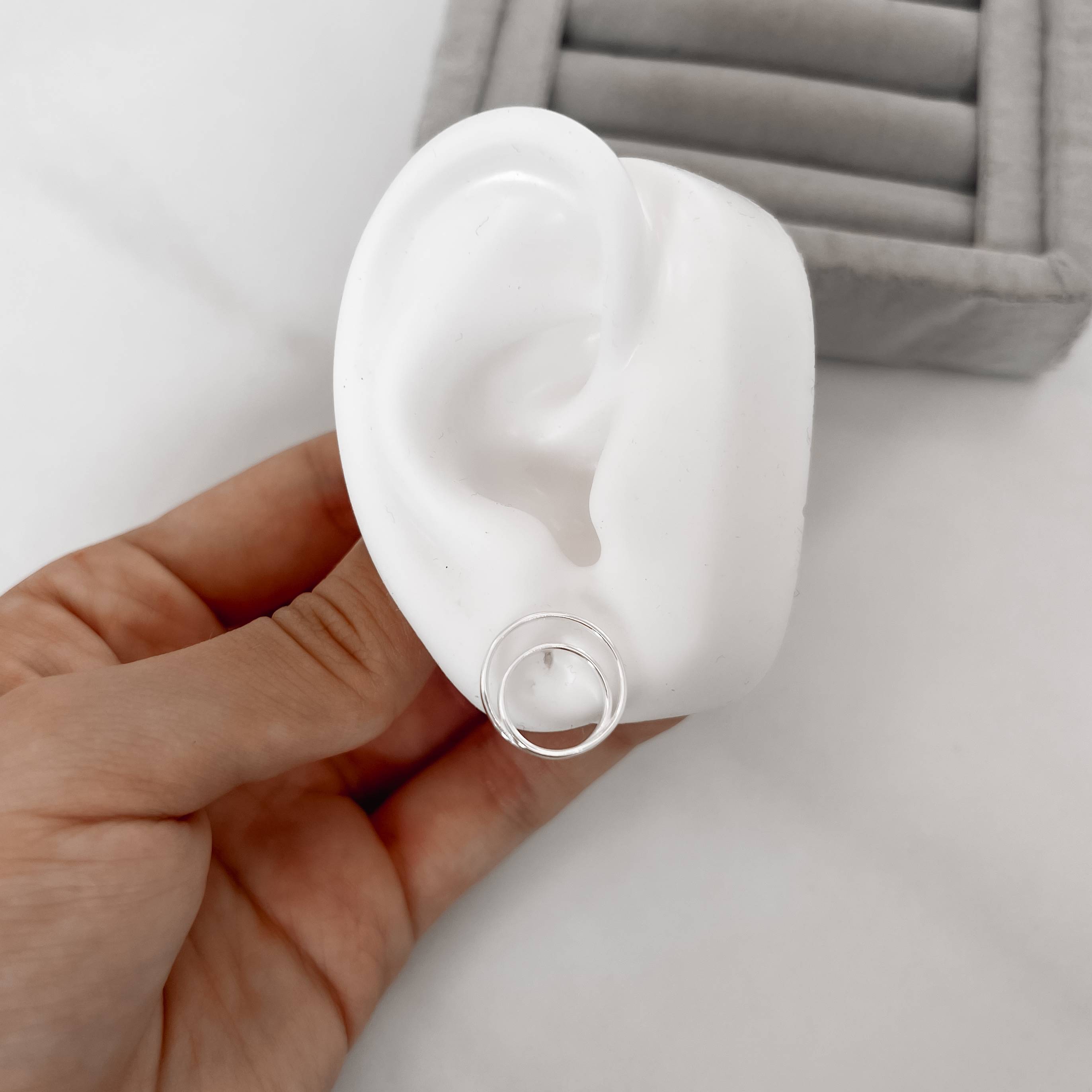 Imagem Brinco círculo 2 voltas 15mm