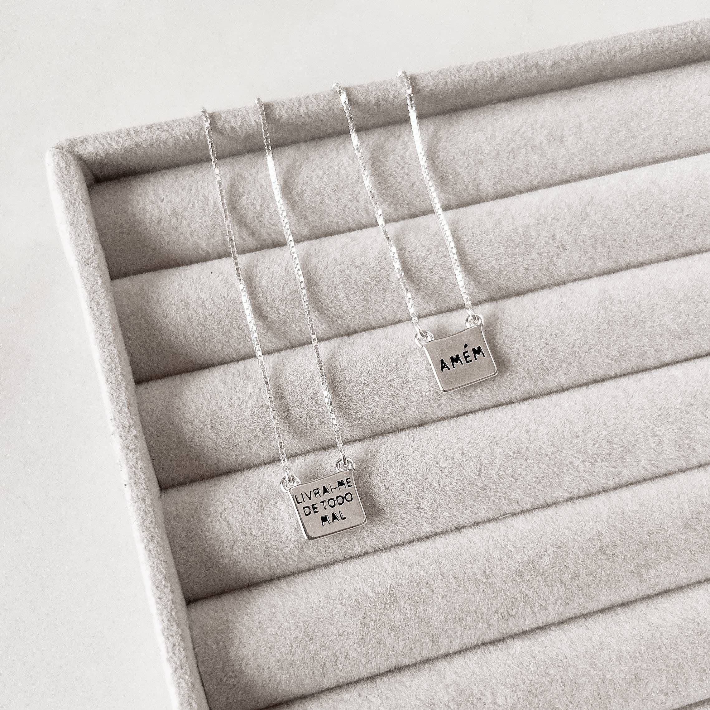 Escapulário placas livrai-me de todo mal Amém v15 60cm