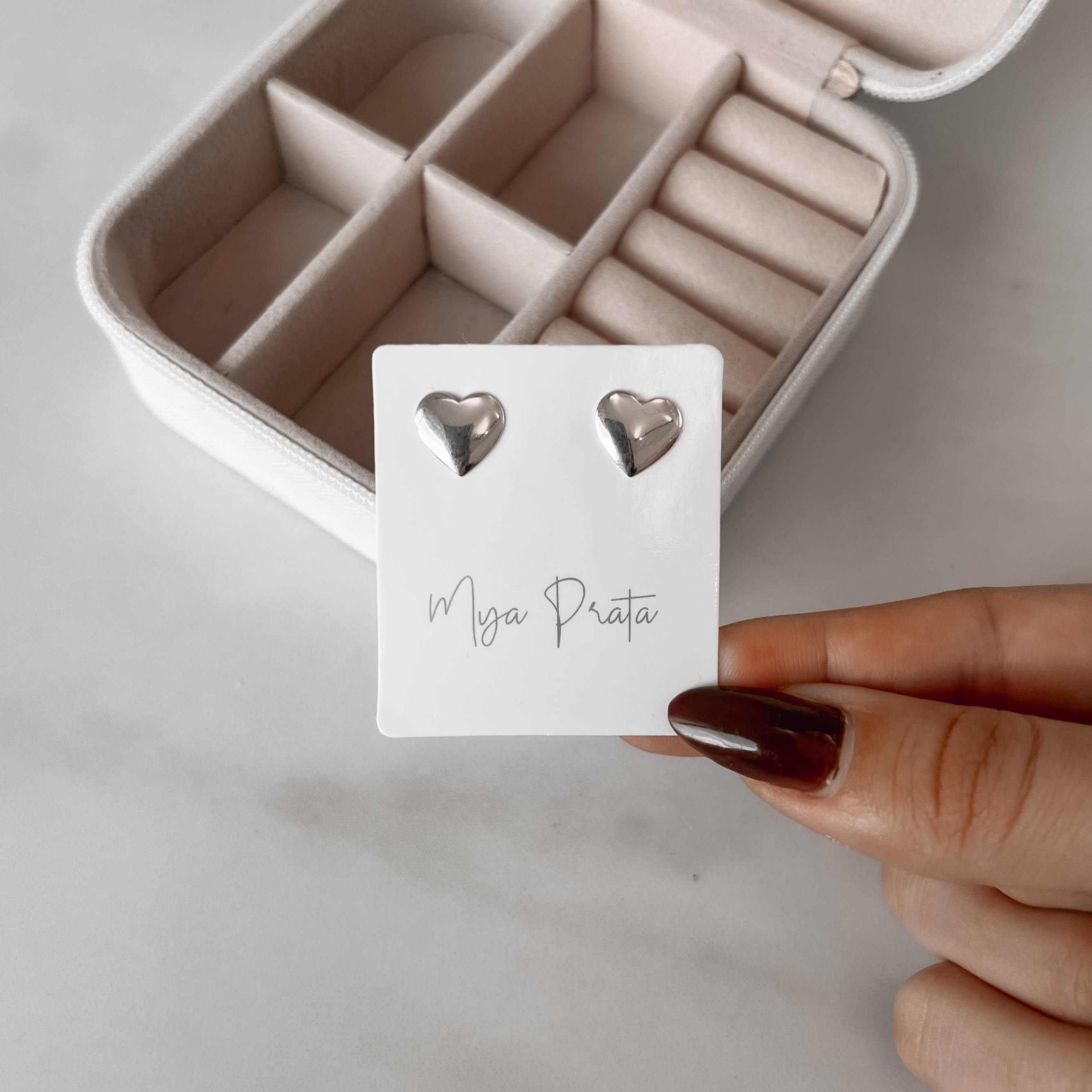 Imagem Secundária Brinco coração 10mm