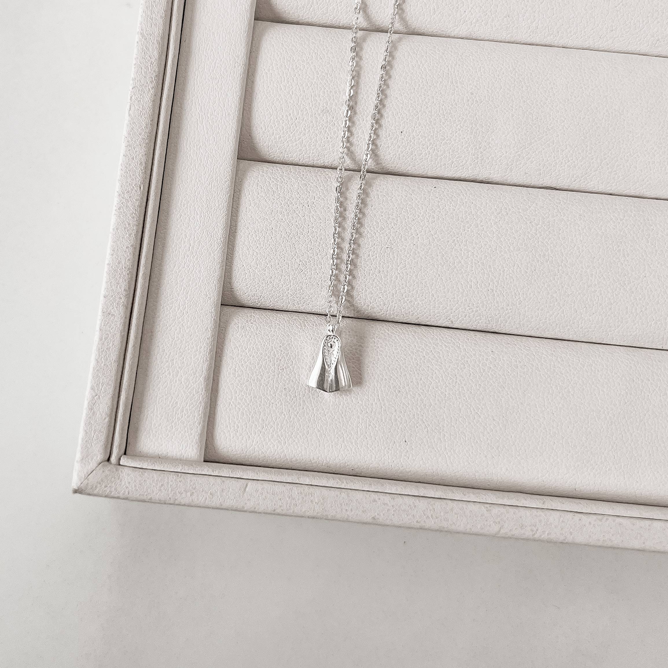 Colar Nsa. Sra. Aparecida 15mm corrente cadeadinho 45cm