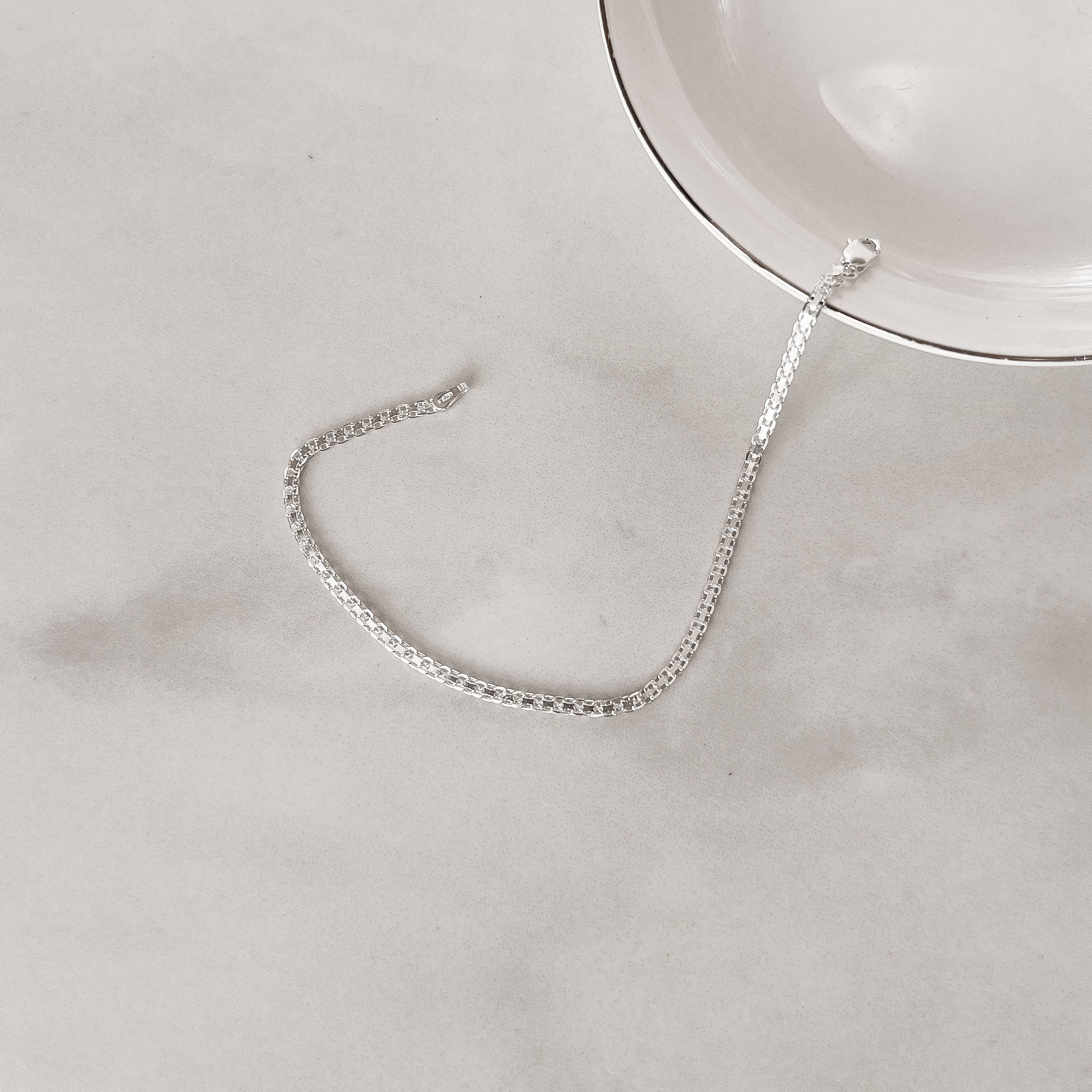 Pulseira corrente esteira 2.4 19cm