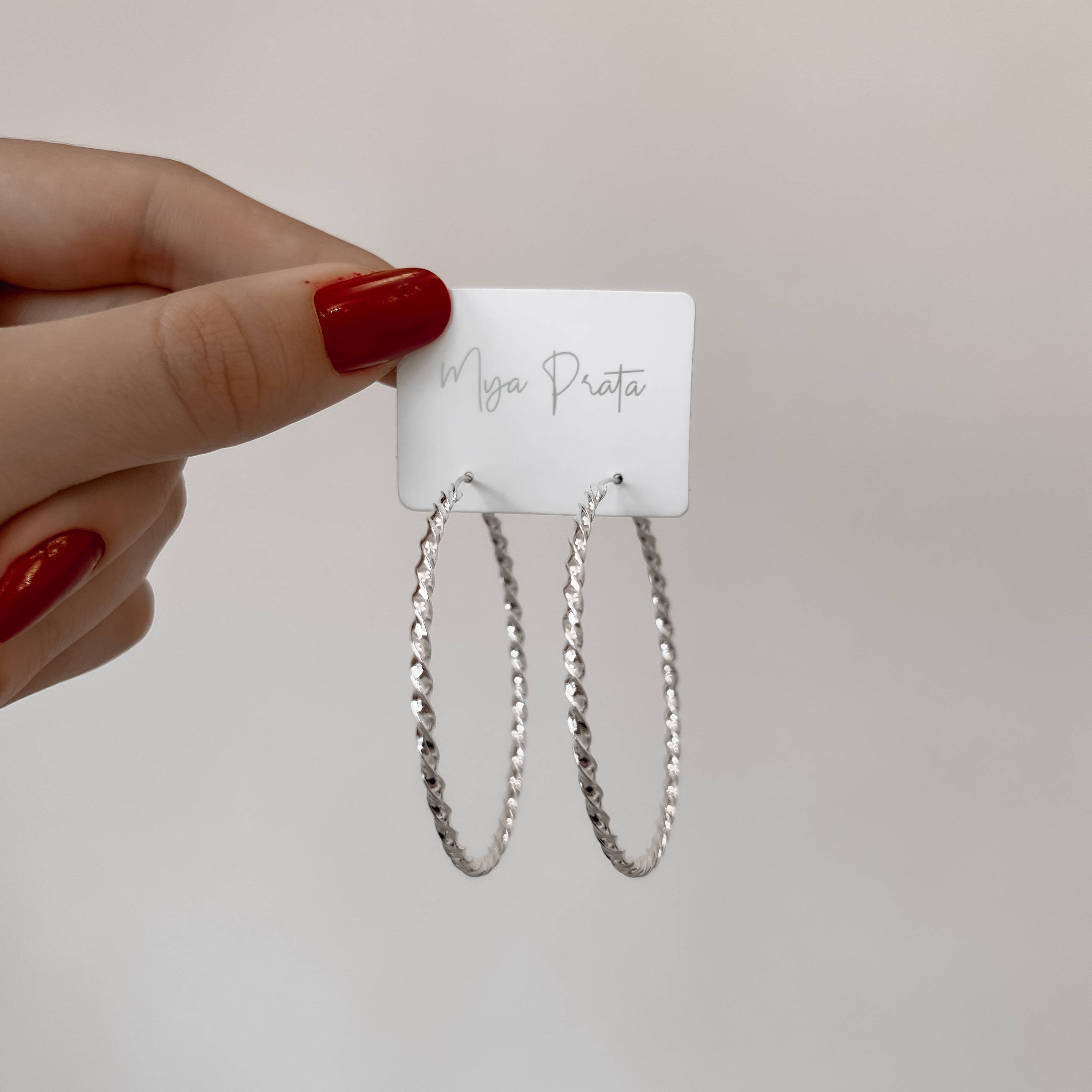 Imagem Secundária Argola redonda 53mm fio torcido