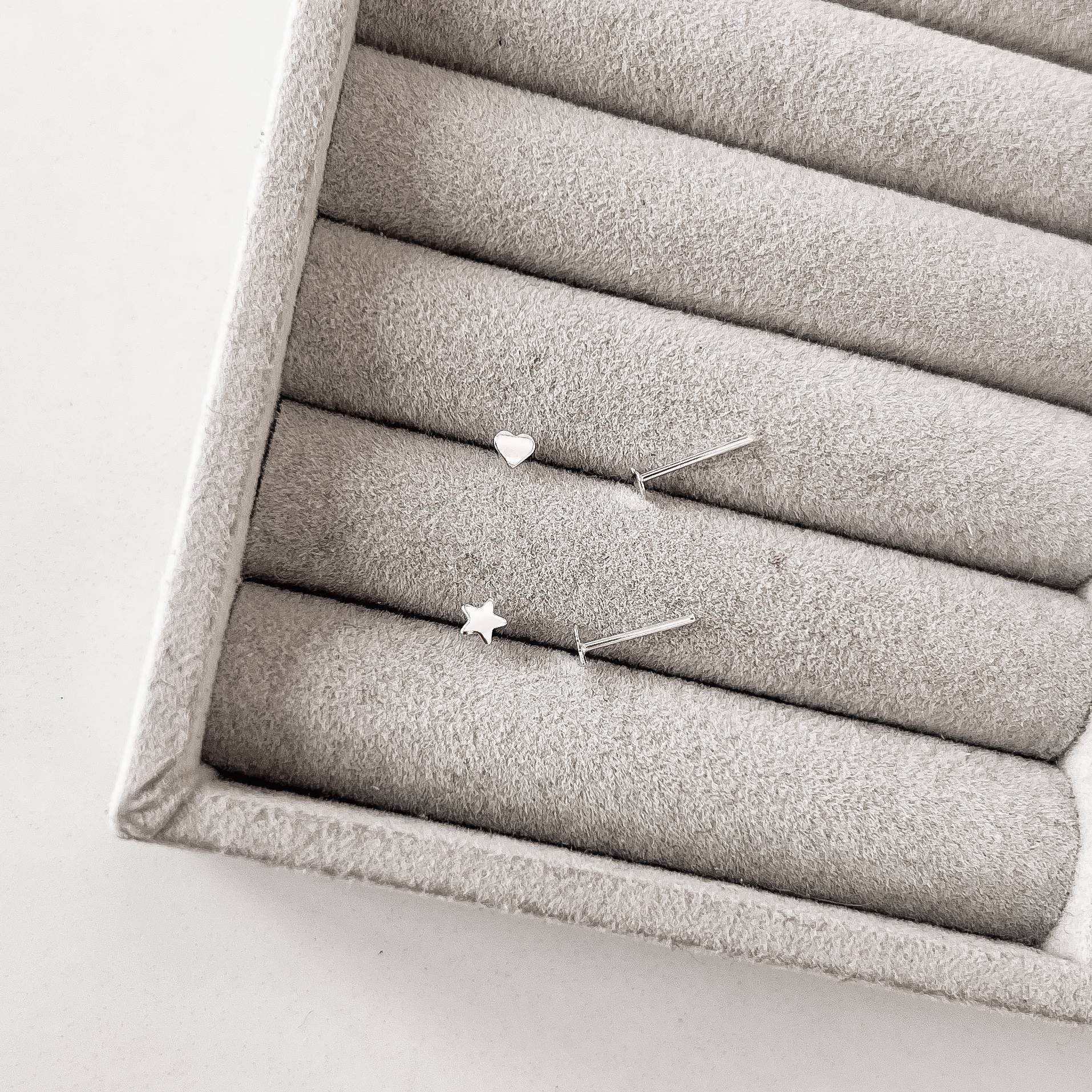 Dupla coração e estrela 3mm