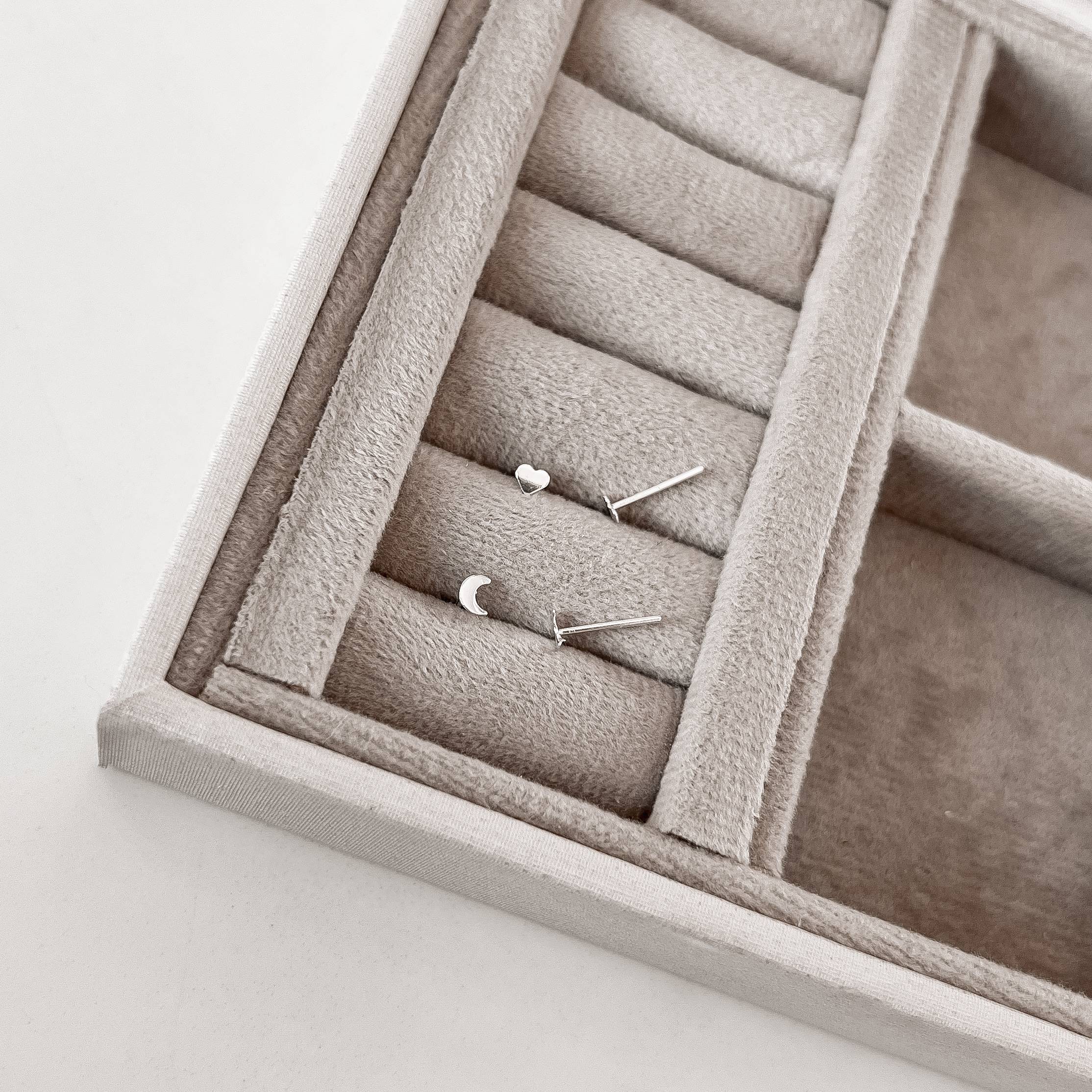 Dupla coração 3mm e lua 4mm