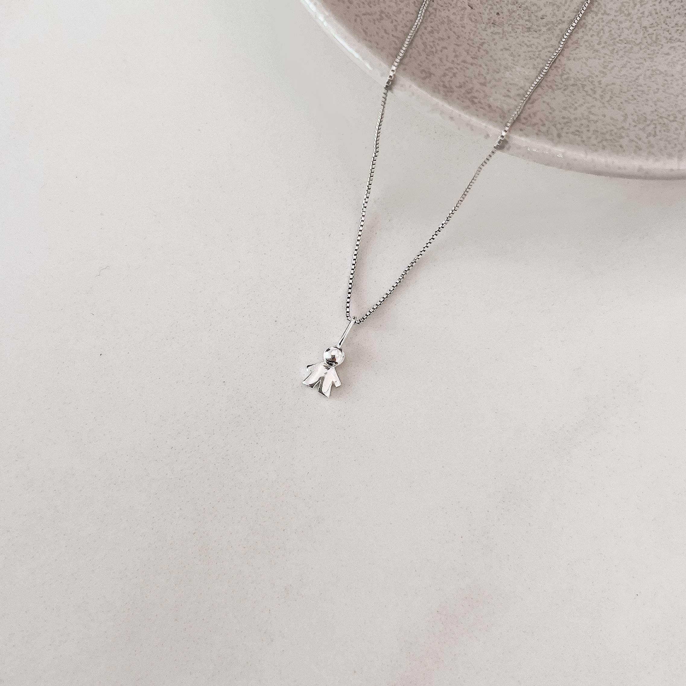 Imagem Colar pingente menino 8mm 40cm