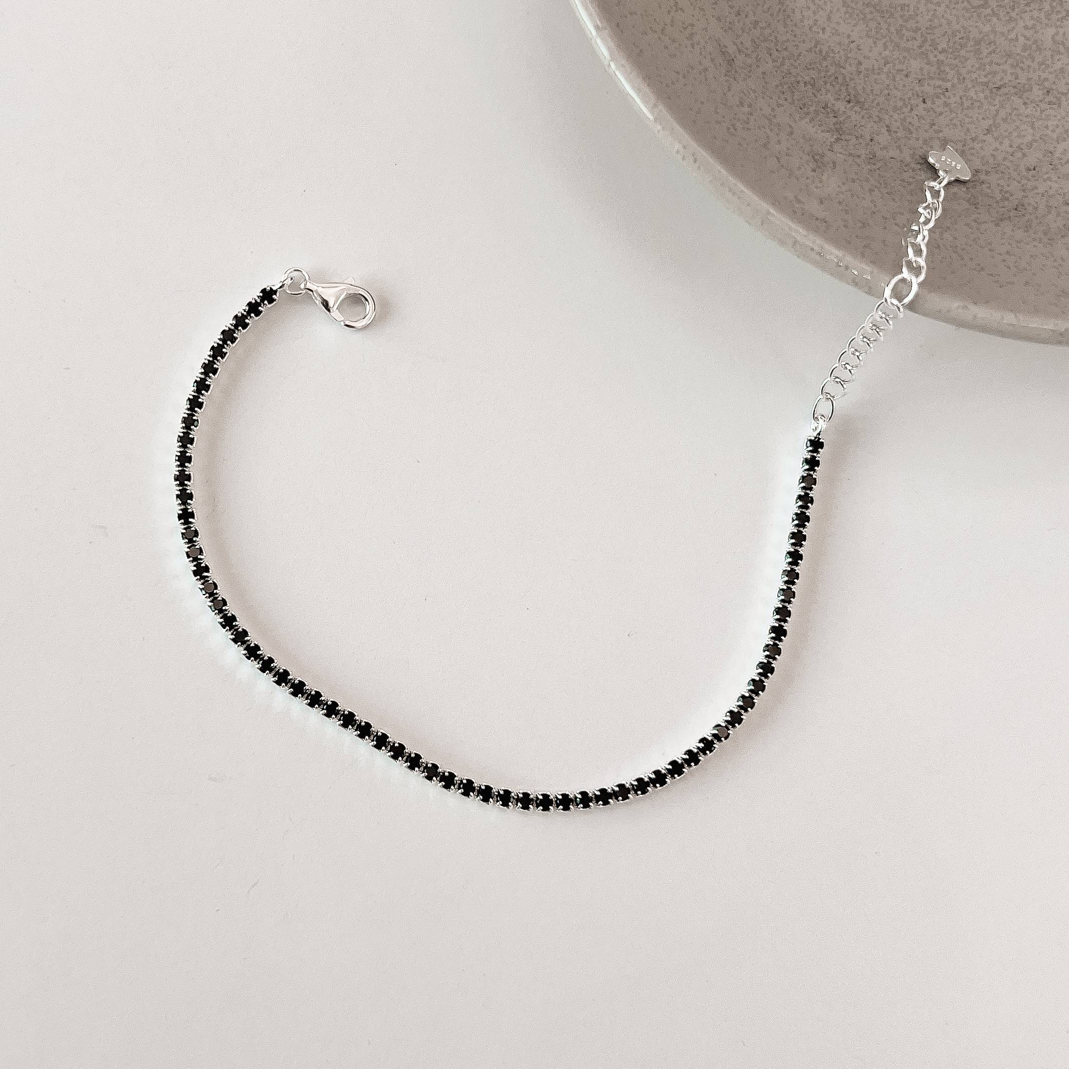 Pulseira Riviera ônix 2.1 16cm com alongadora