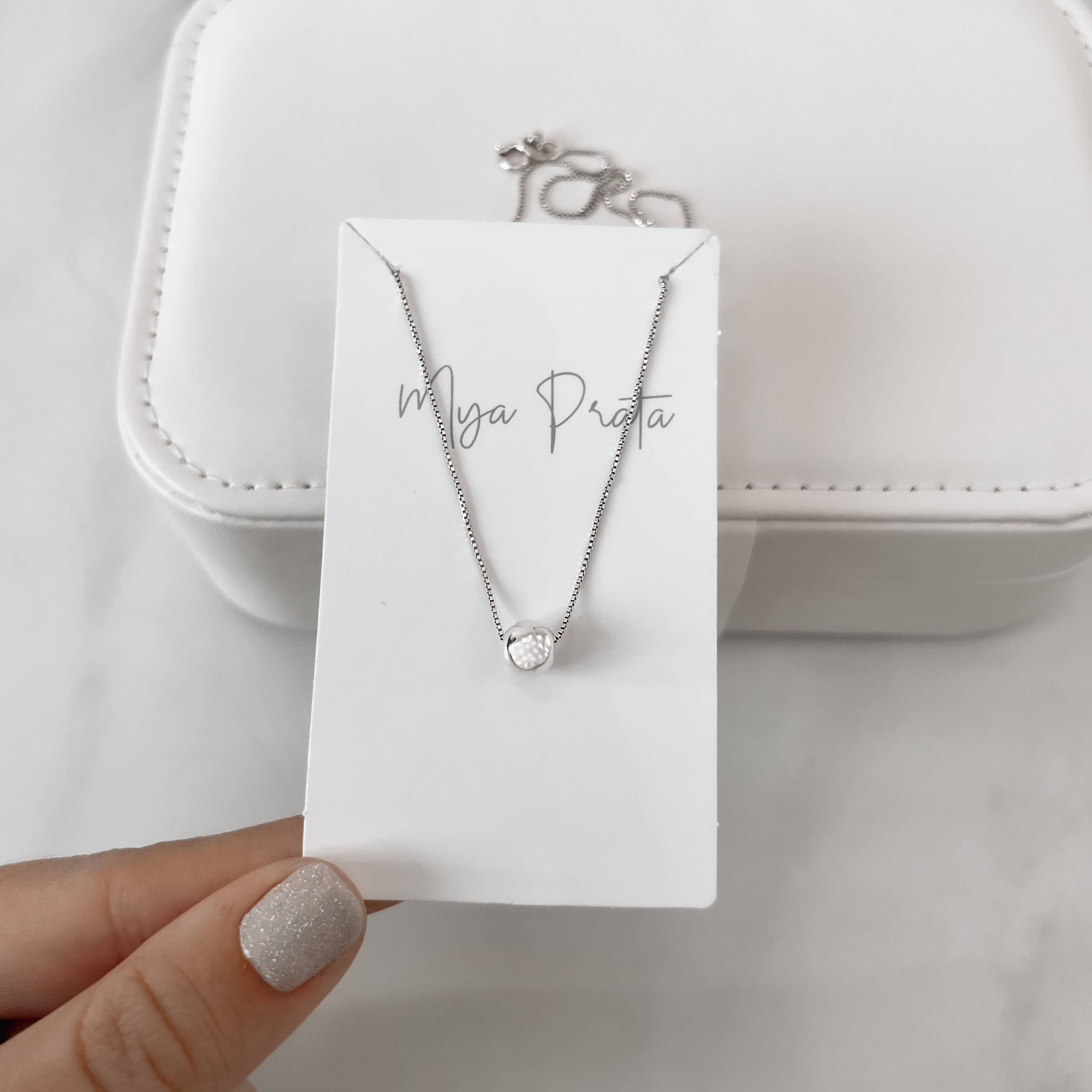 Imagem Secundária Colar bola 7mm 45cm