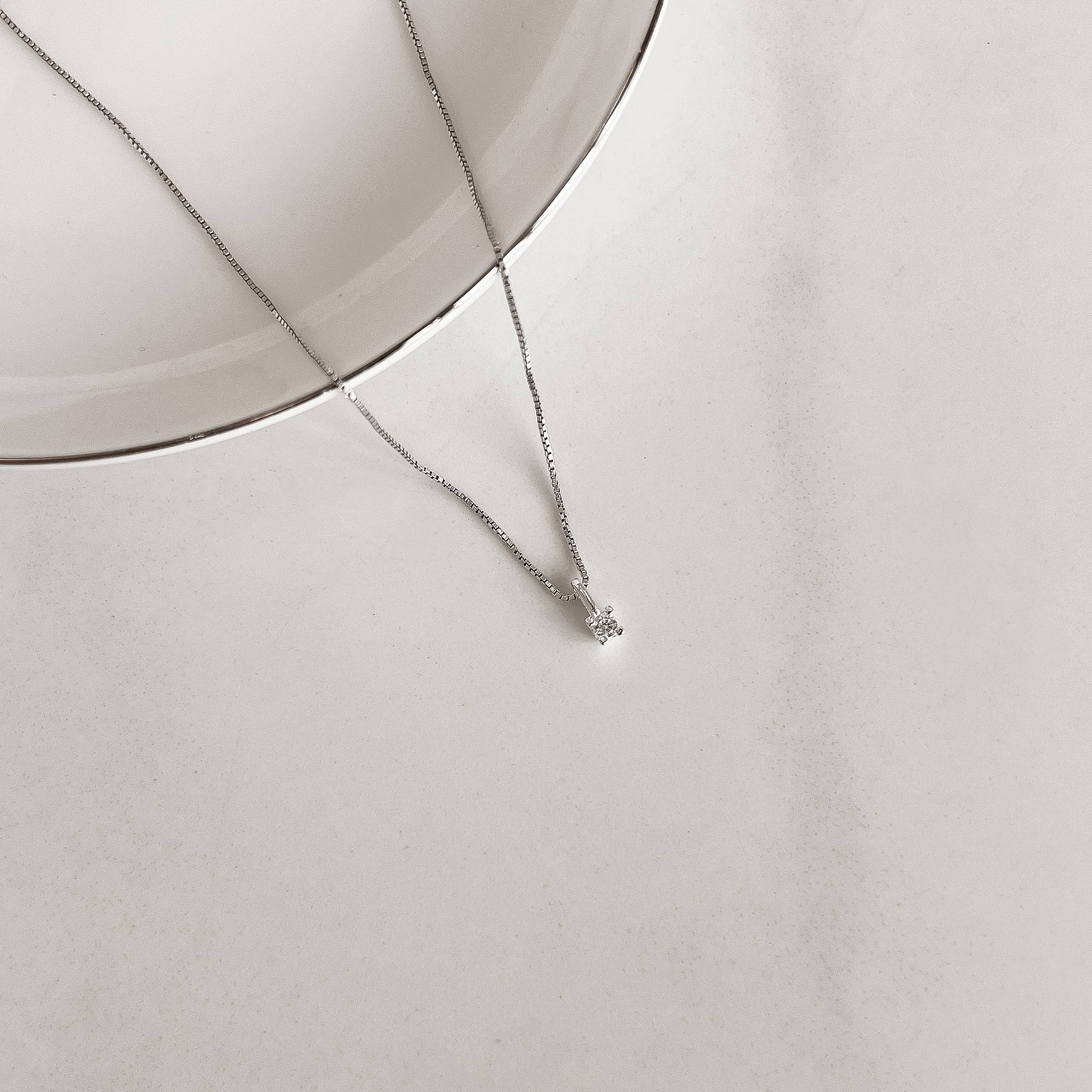 Imagem Colar pingente zircônia 2mm 40cm