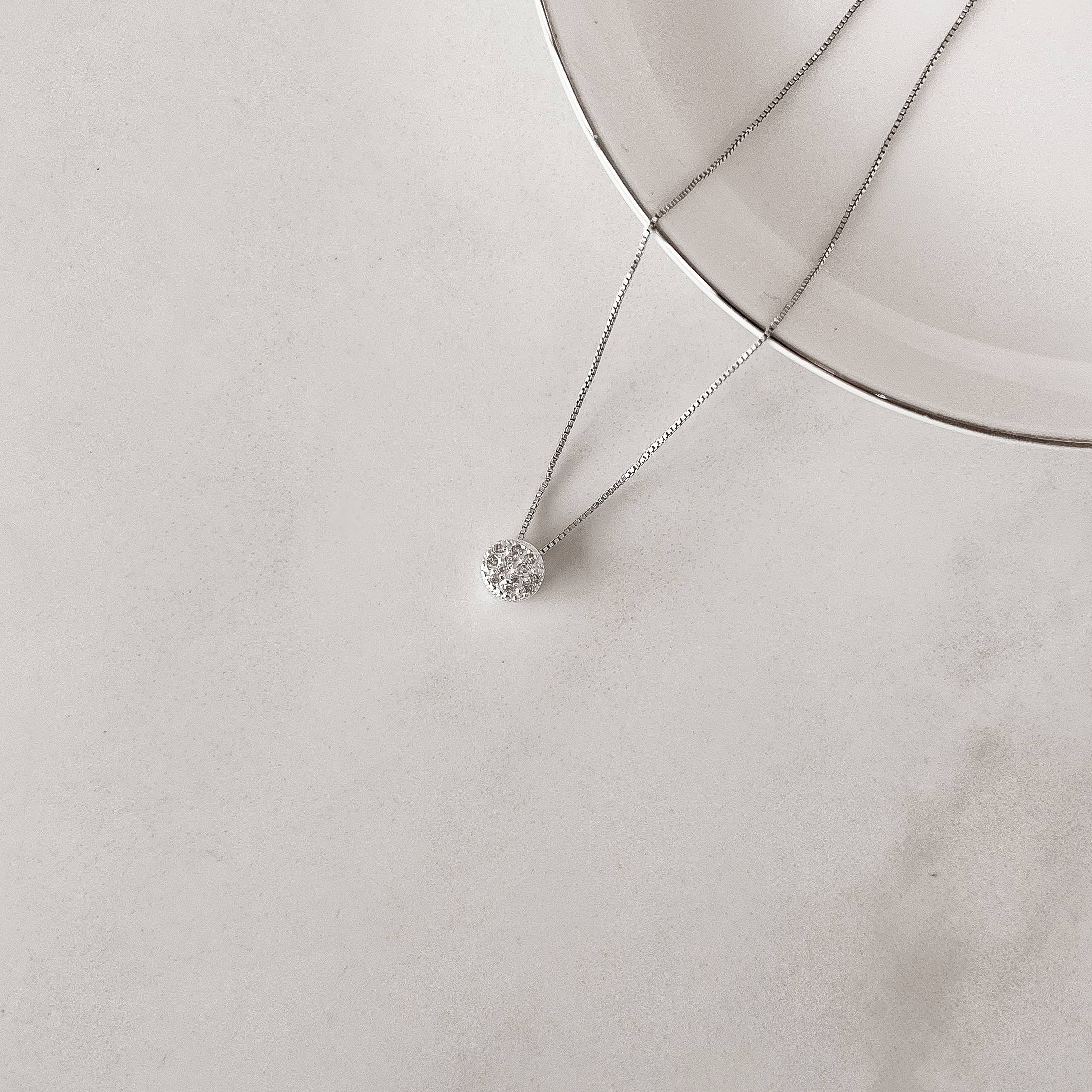 Imagem Secundária Colar círculo com zircônias 7mm 40cm