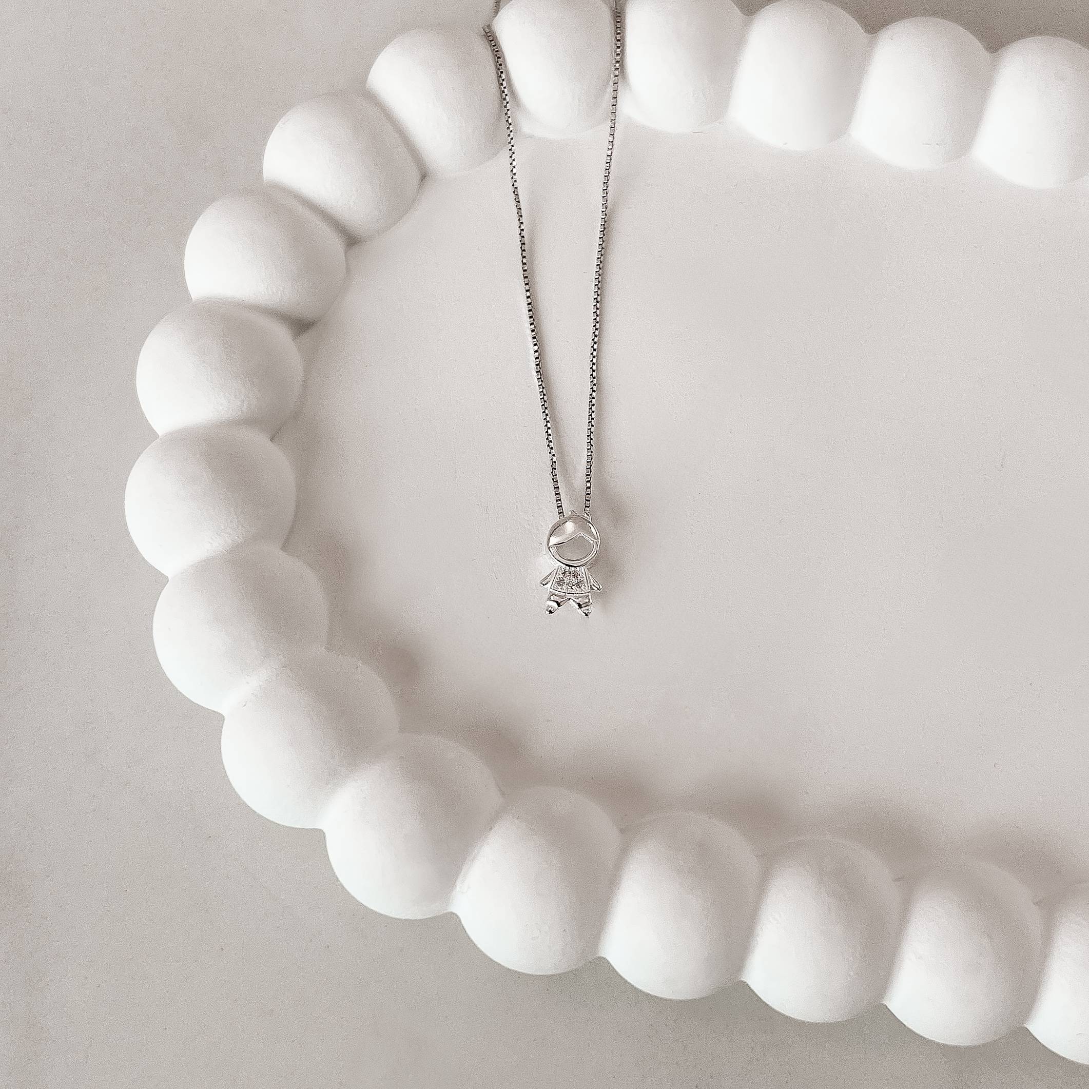 Imagem Secundária Colar menino detalhe cravejado 12mm 45cm