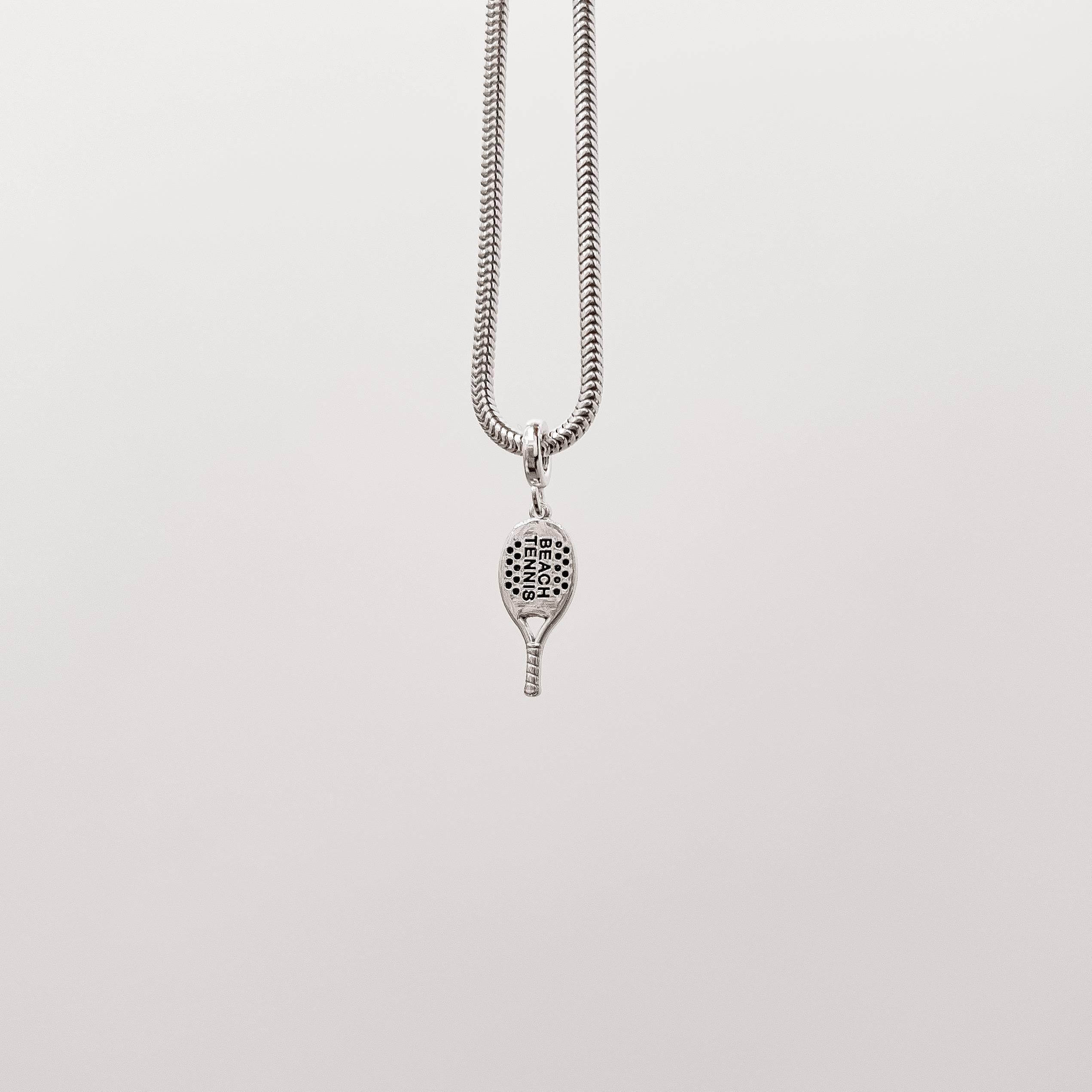 Berloque pingente raquete beach tennis resina 20mm