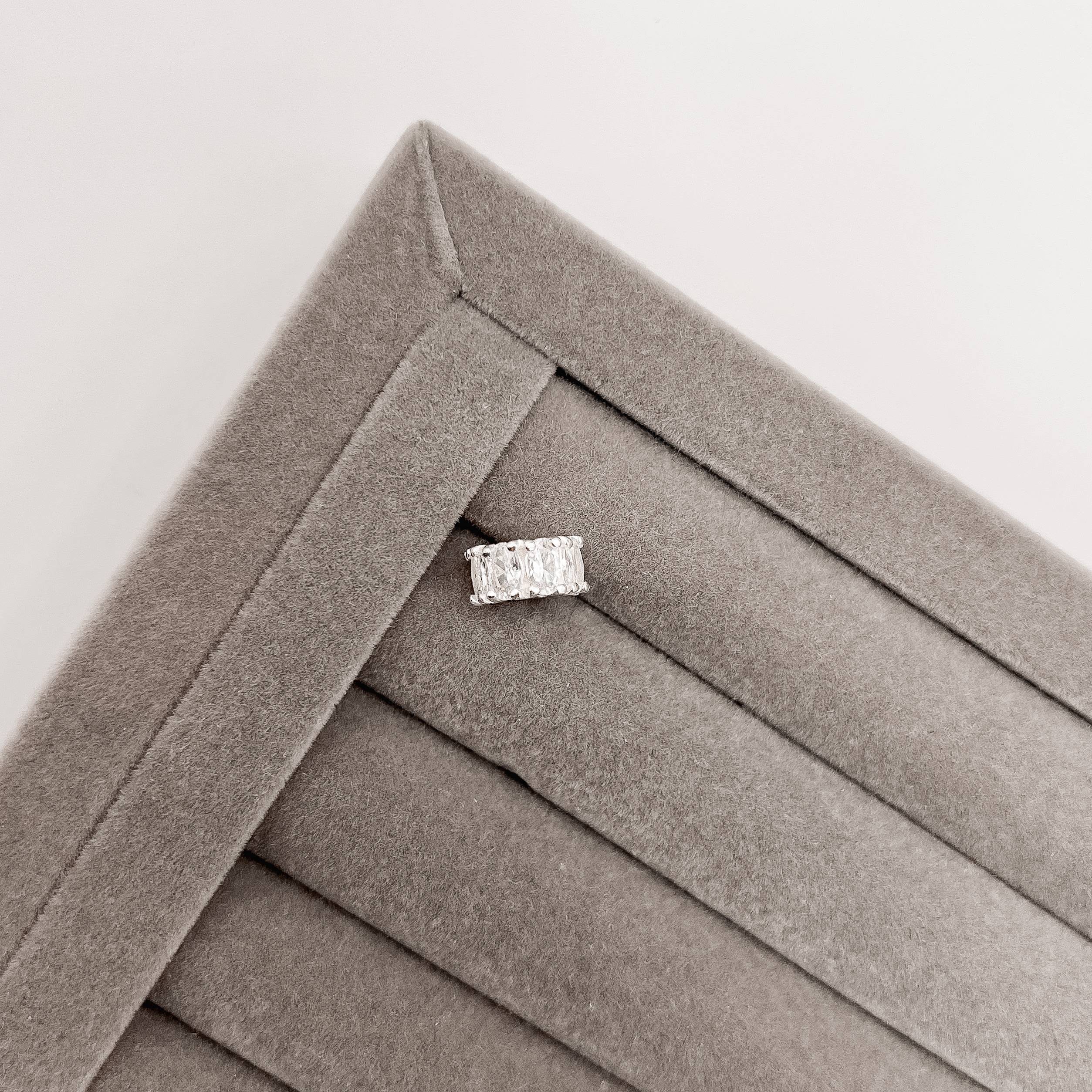 Berloque separador zircônias ovais cristal 11mm