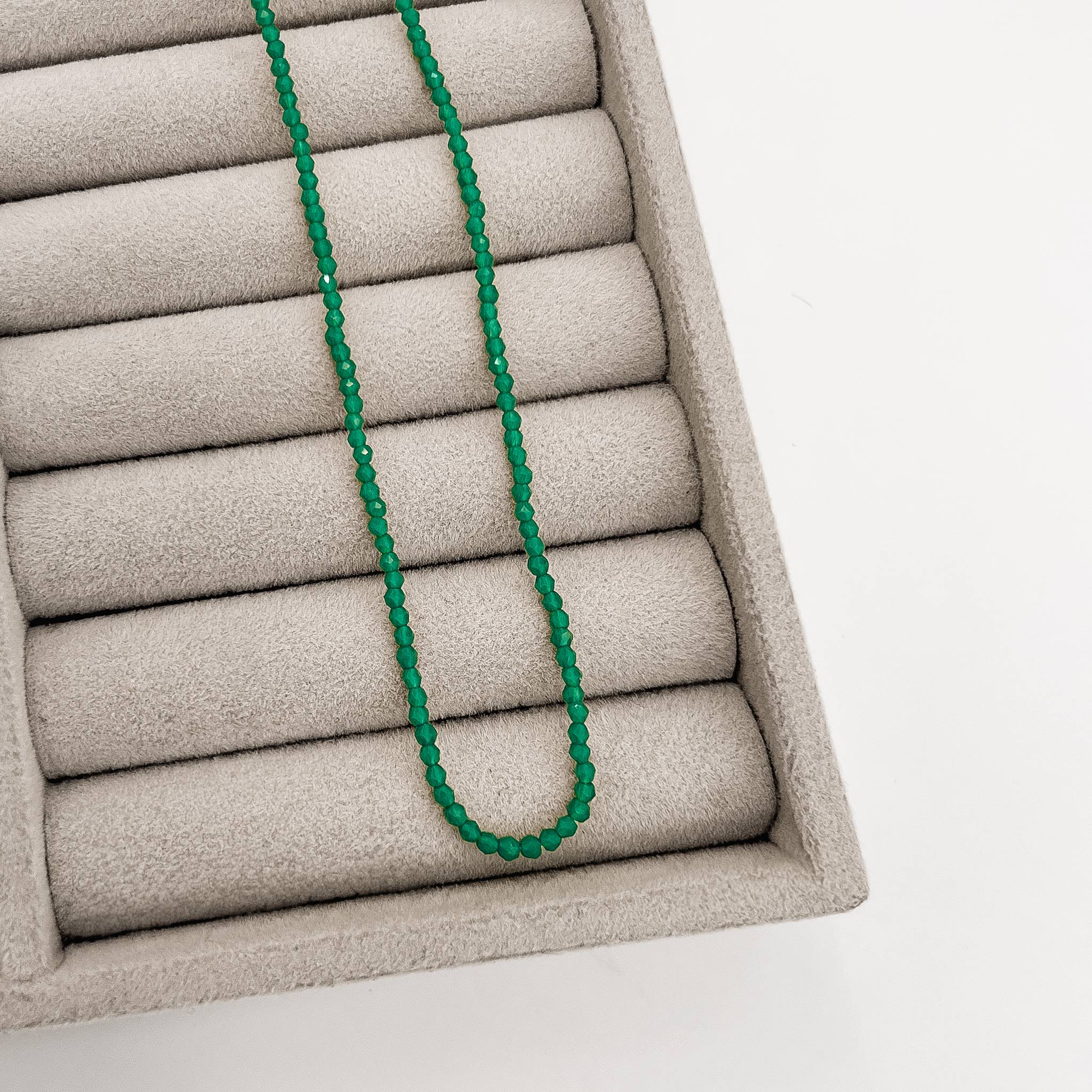 Imagem Choker cristal turquesa 2mm com alongadora