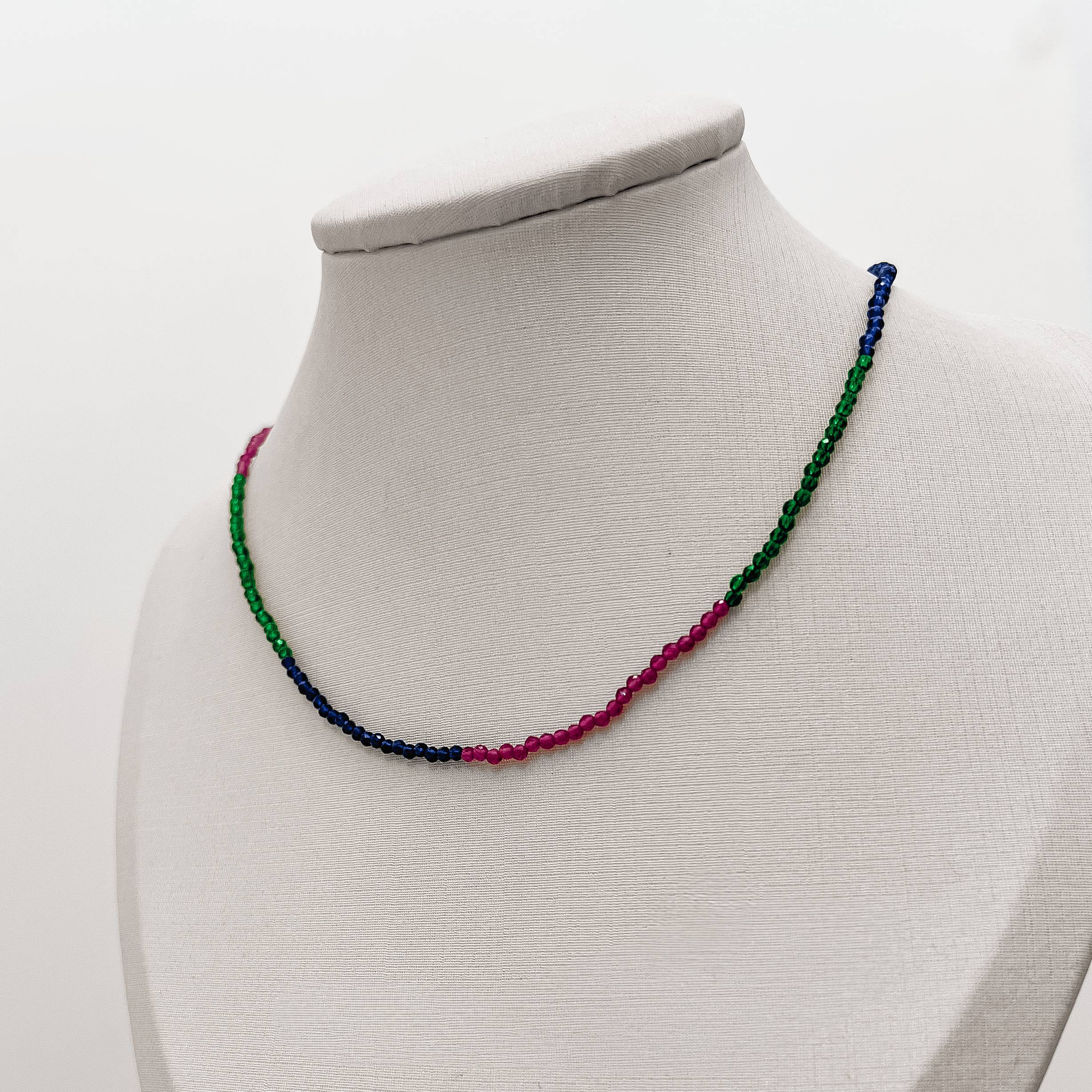 Imagem Choker cristal colorido 2mm com alongadora