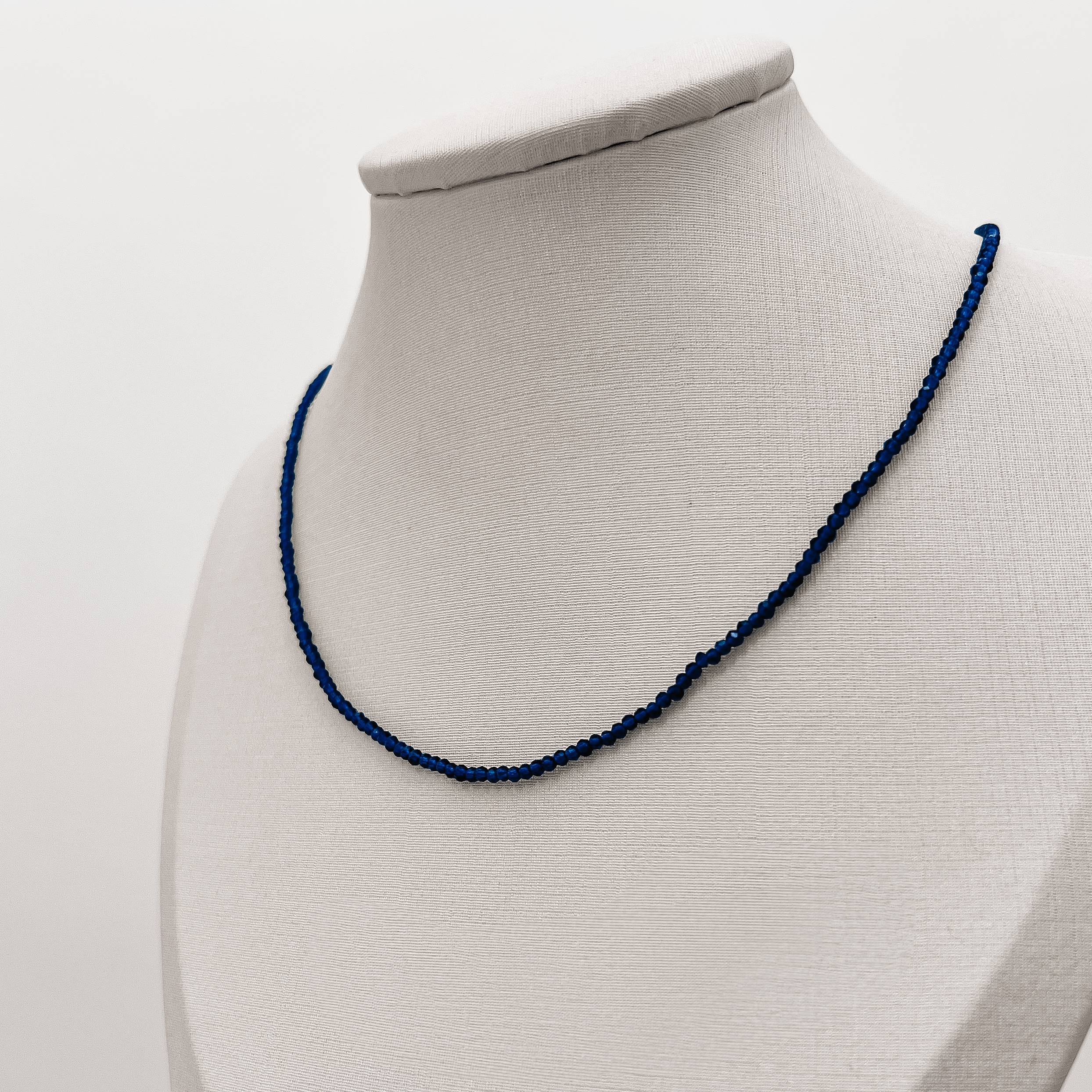 Imagem Choker cristal azul bic 2mm com alongadora