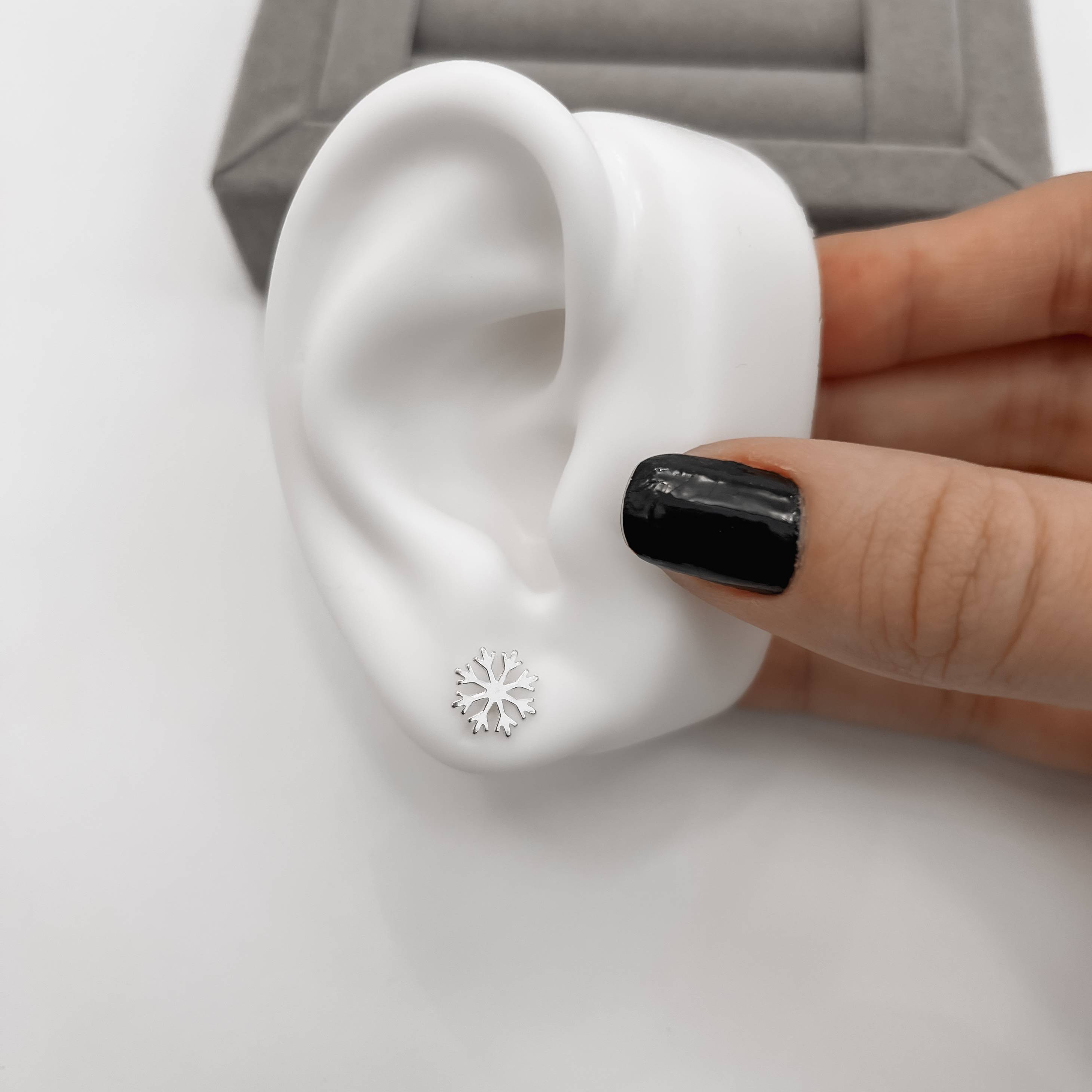 Brinco flocos de neve 9mm