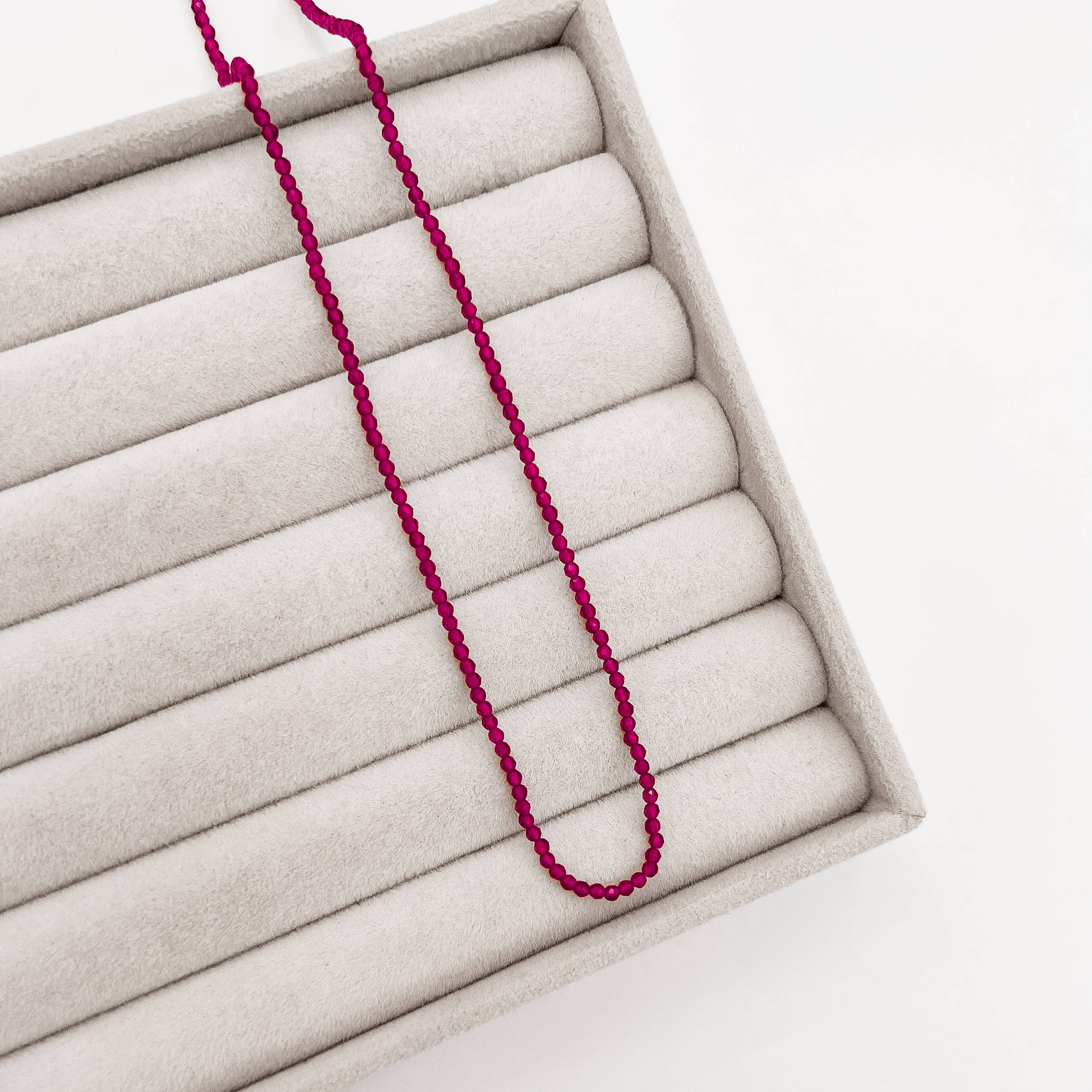 Imagem Choker cristal magenta 2mm com alongadora