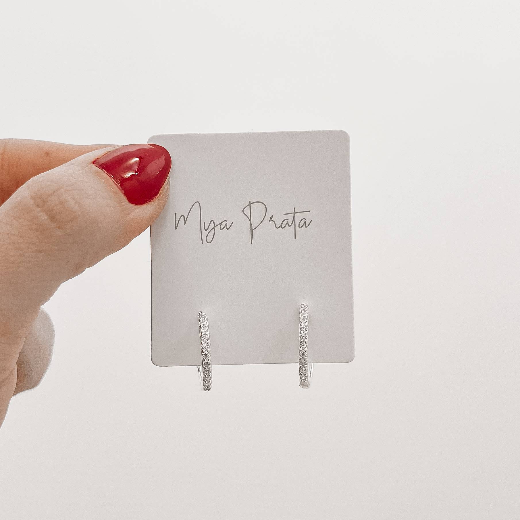 Imagem Argola click cravejada 16mm 