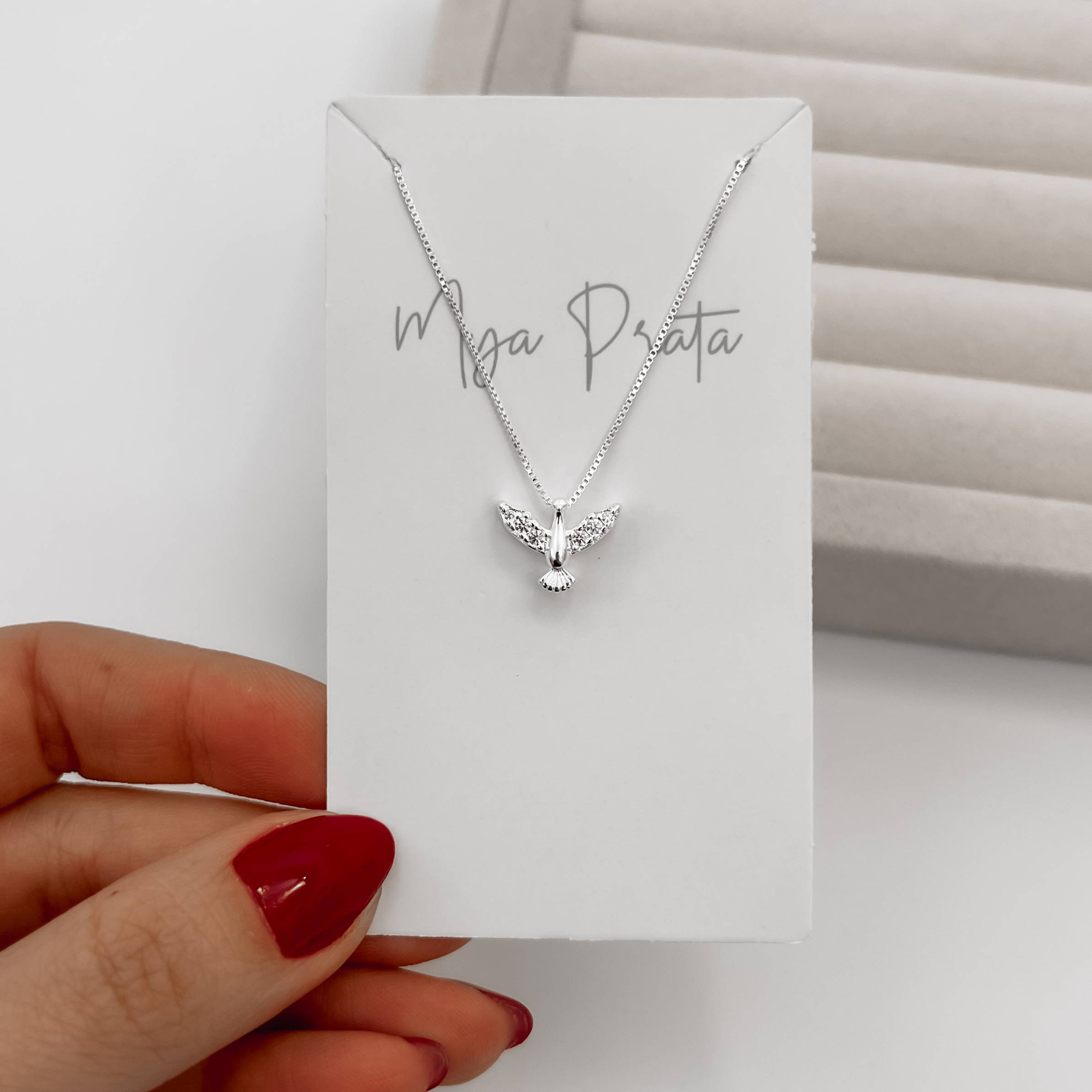 Imagem Colar Espírito Santo cravejado 13mm 45cm