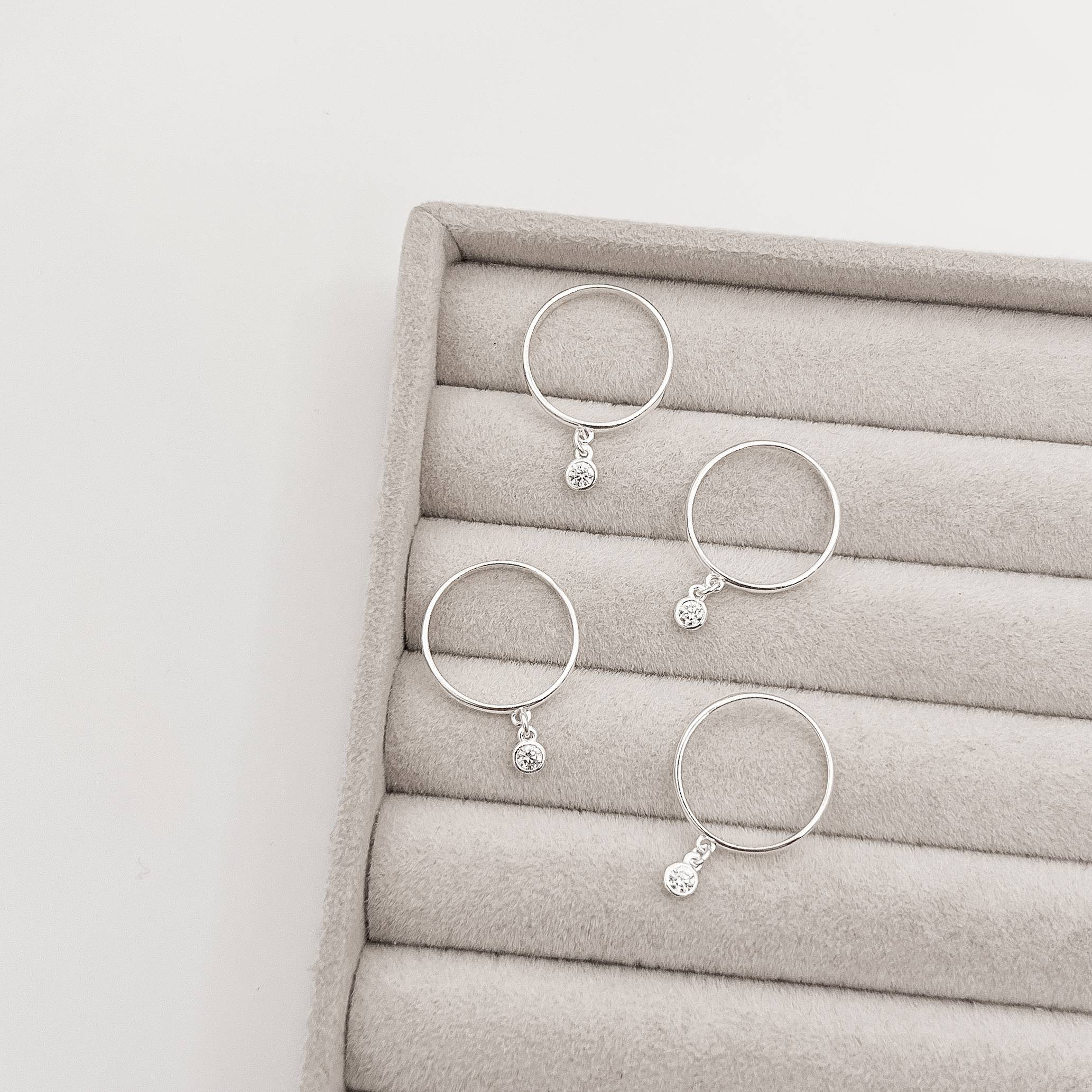 Imagem Anel pingente zircônia 4mm