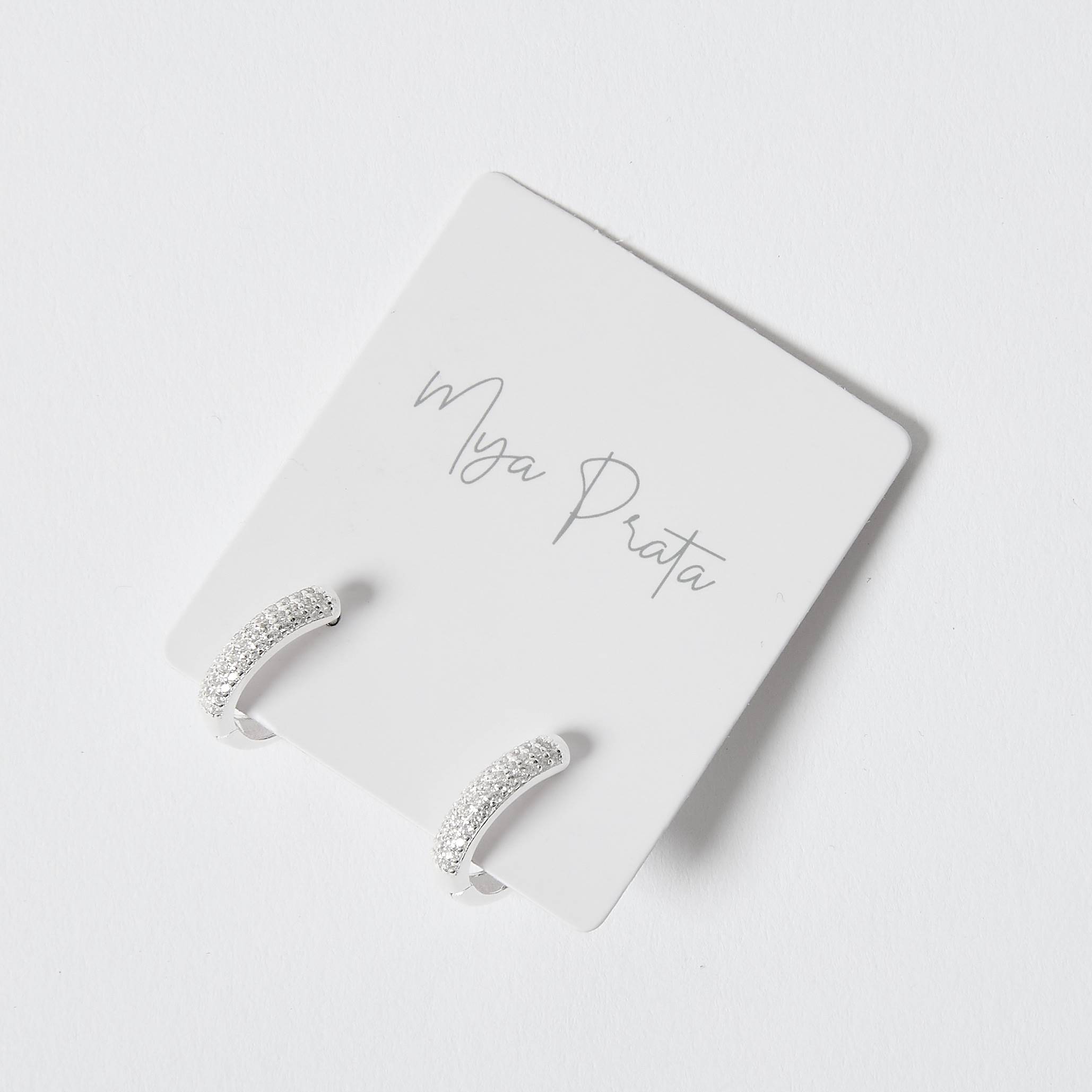 Imagem Argola click 13mm triplo cravejado cristal