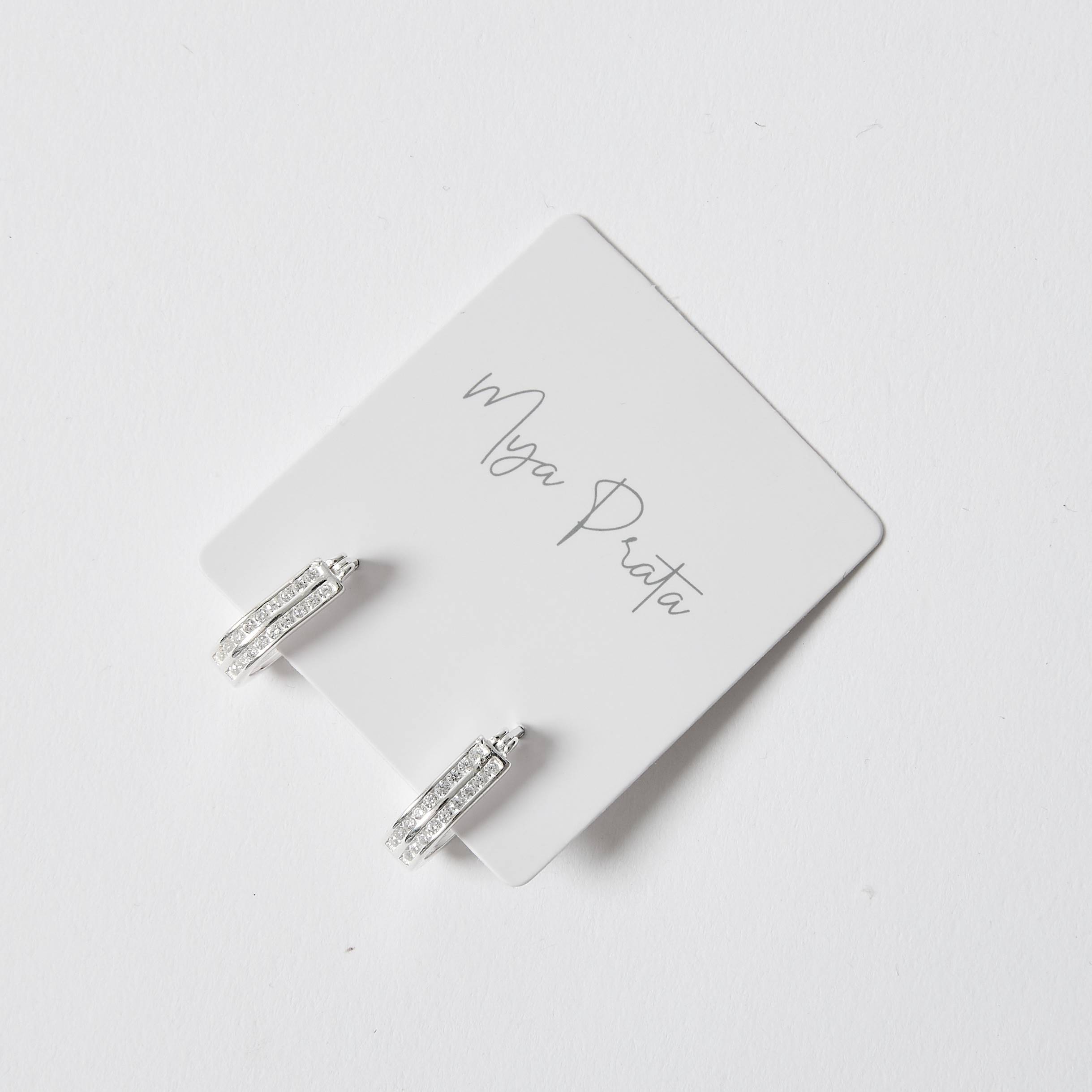 Imagem Argola 2 fios cravejados 16mm trava