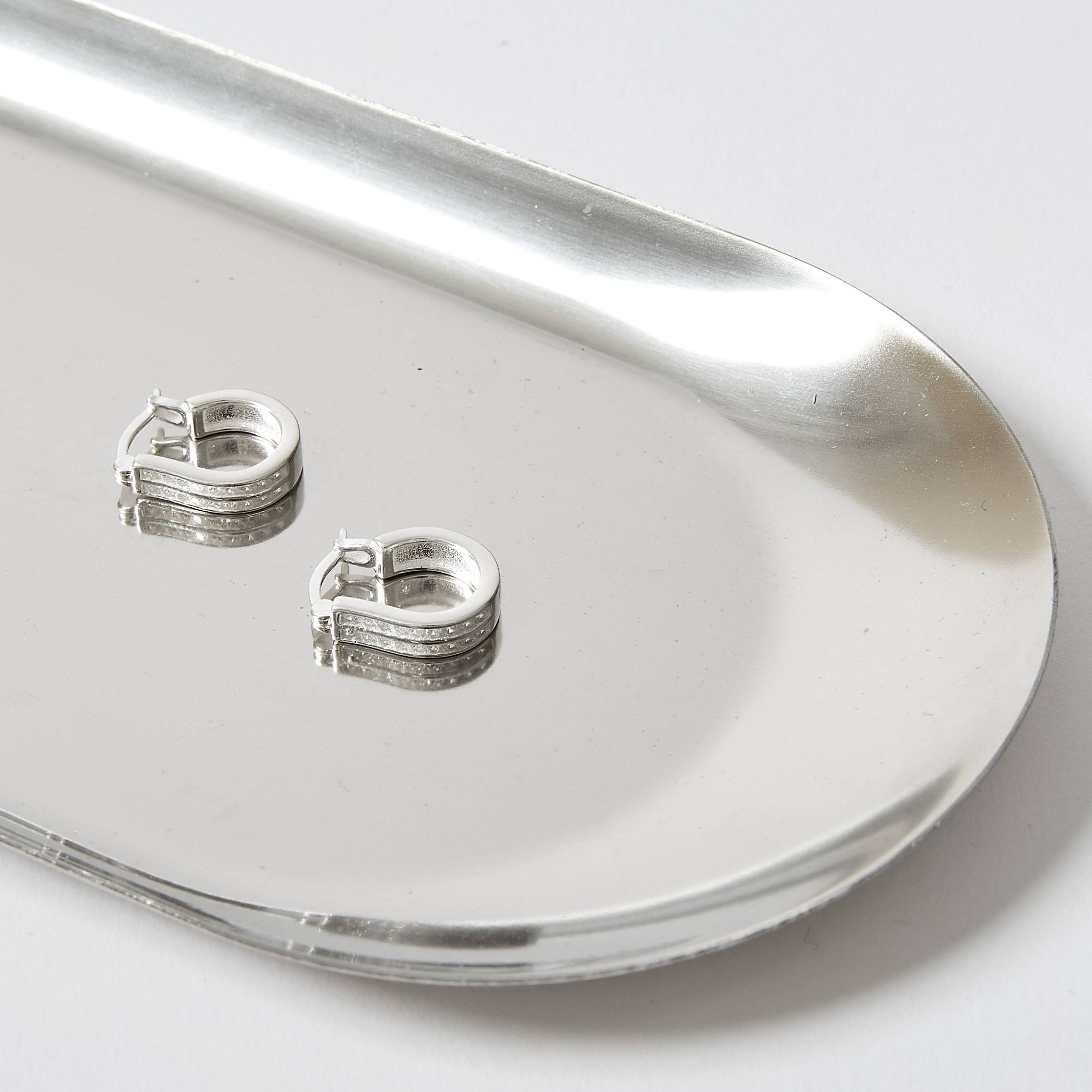 Imagem Secundária Argola 2 fios cravejados 16mm trava