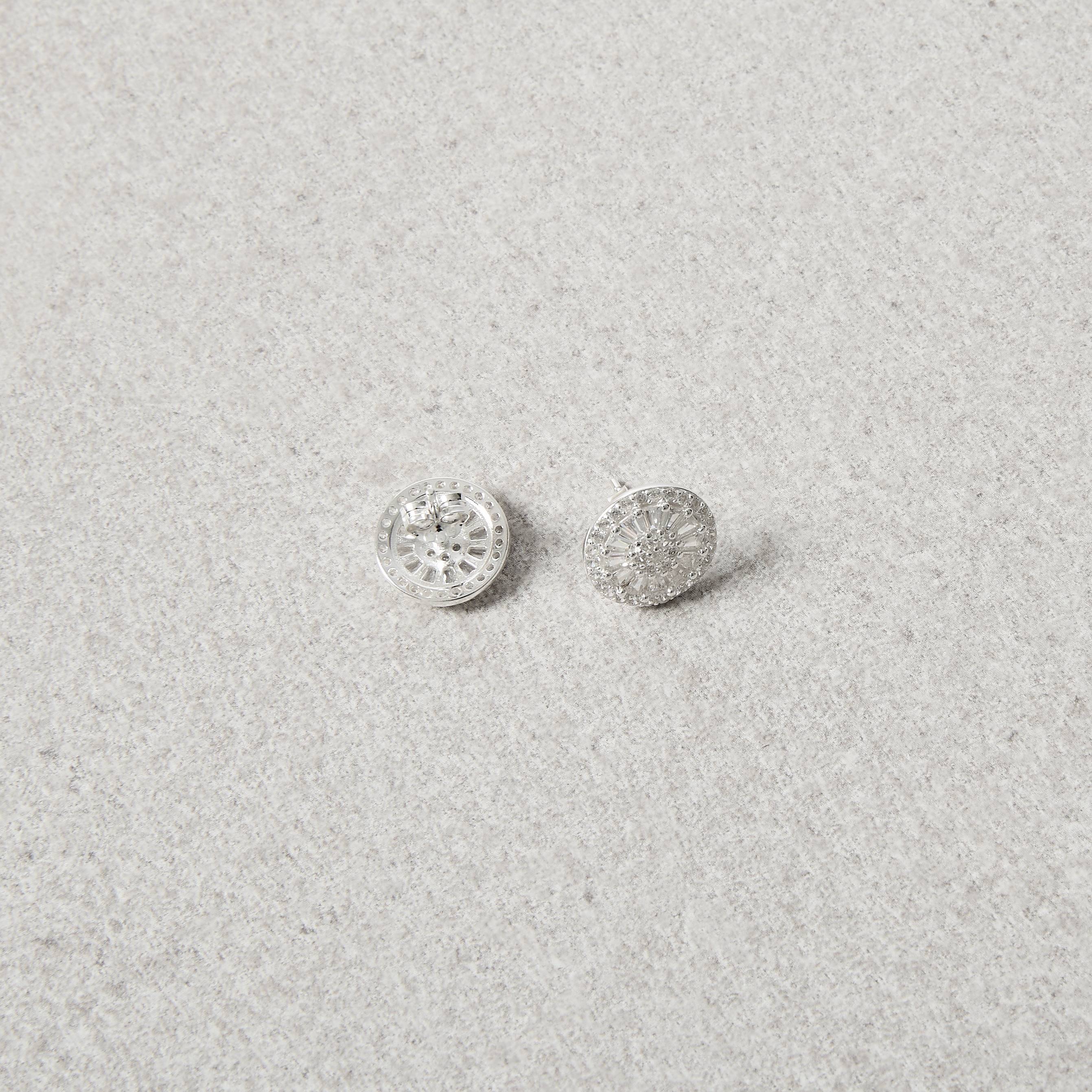 Imagem Secundária Brinco botão cravejado 14mm