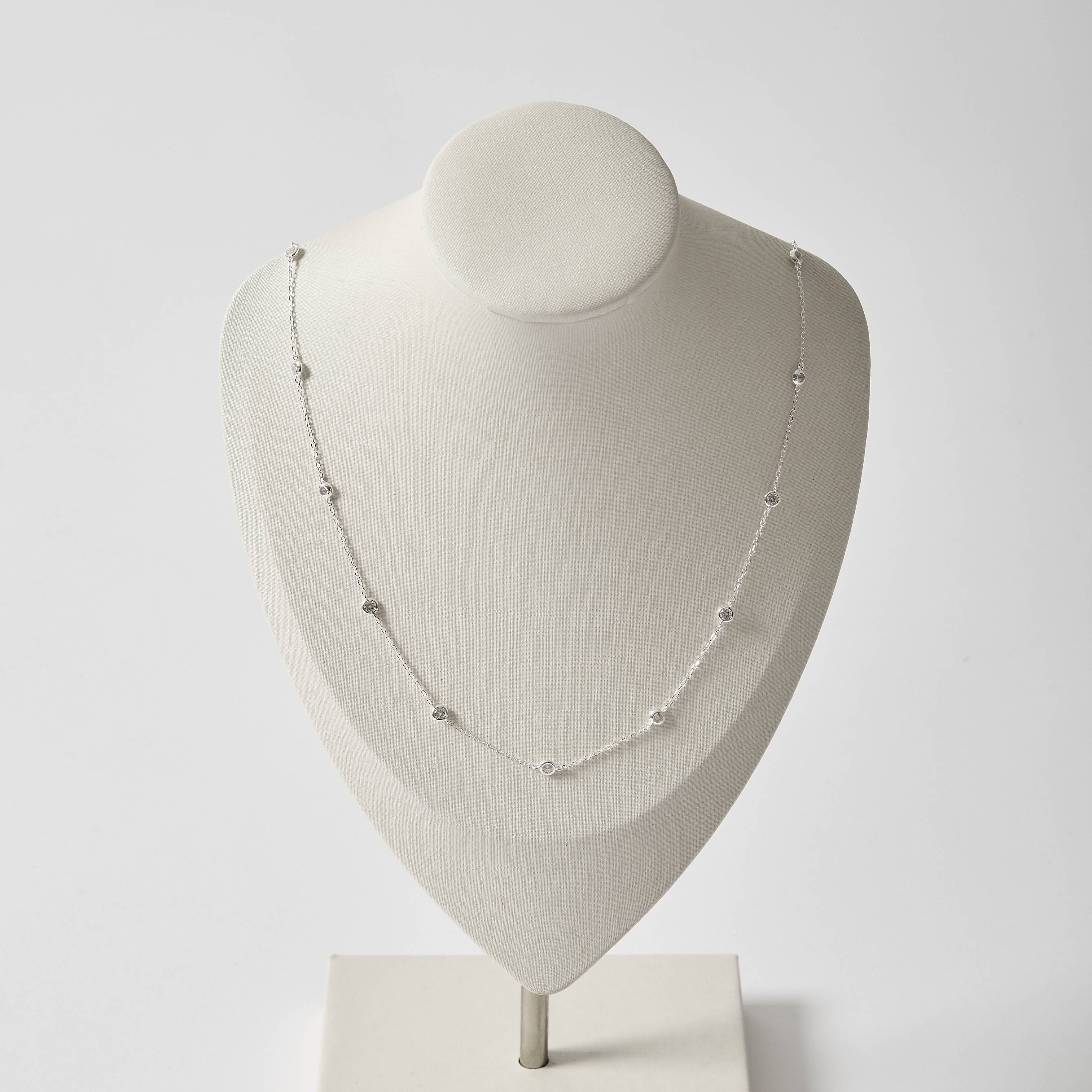 Imagem Secundária Colar entremeios zircônias 4mm 60+5cm